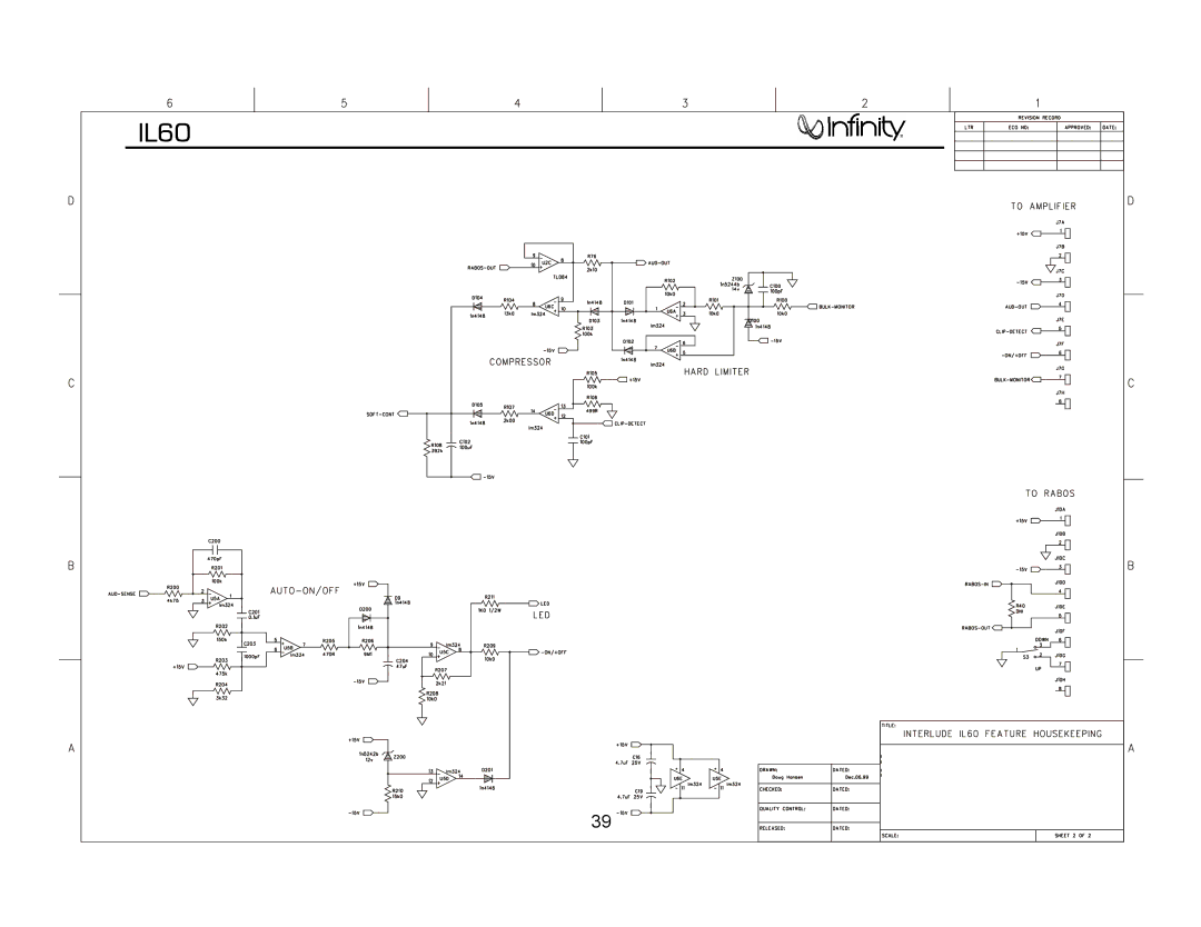 Infinity IL60 L/R service manual 