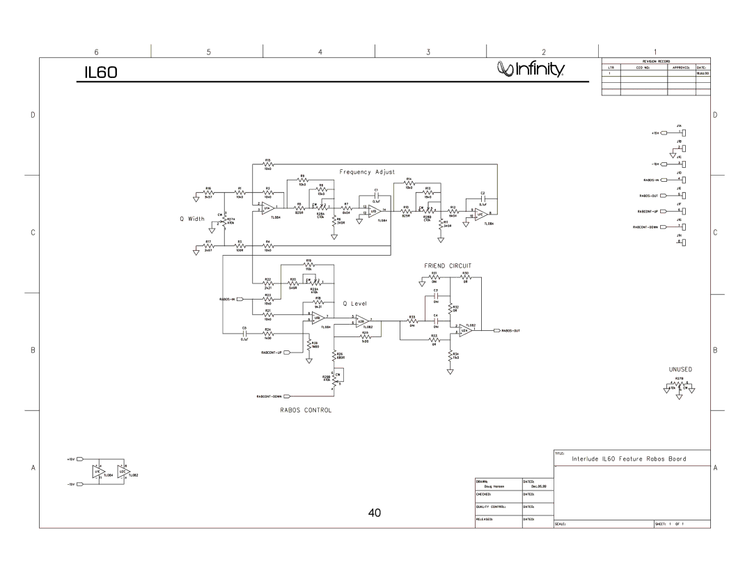 Infinity IL60 L/R service manual 