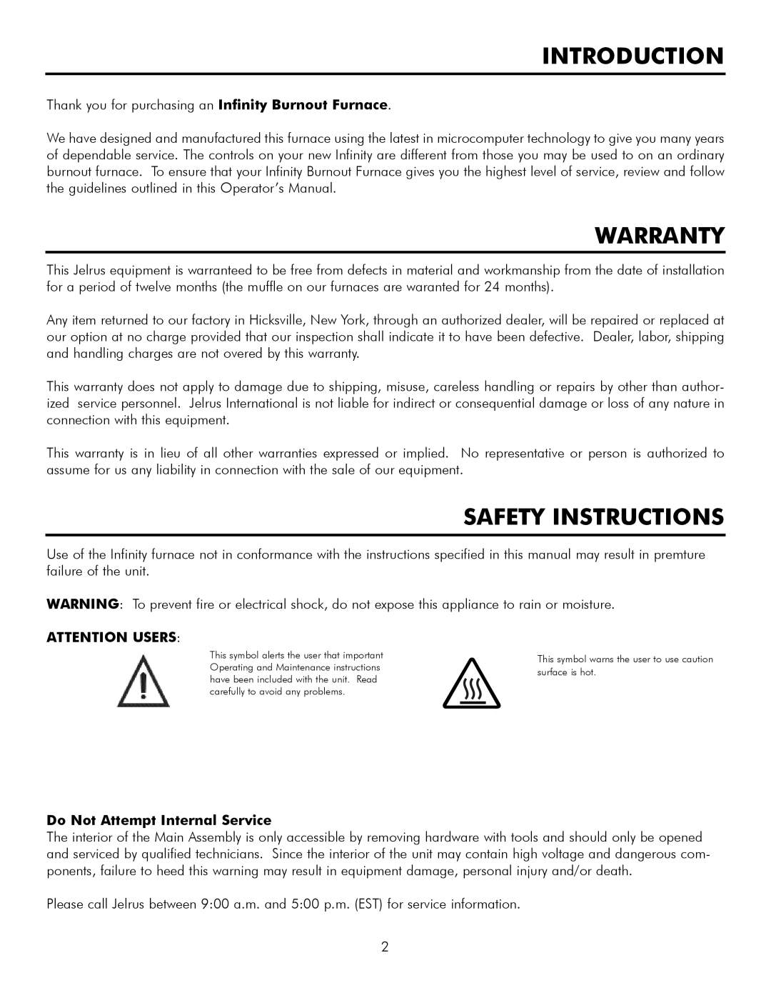 Infinity M30, L30 manual Introduction, Warranty, Safety Instructions, Do Not Attempt Internal Service 