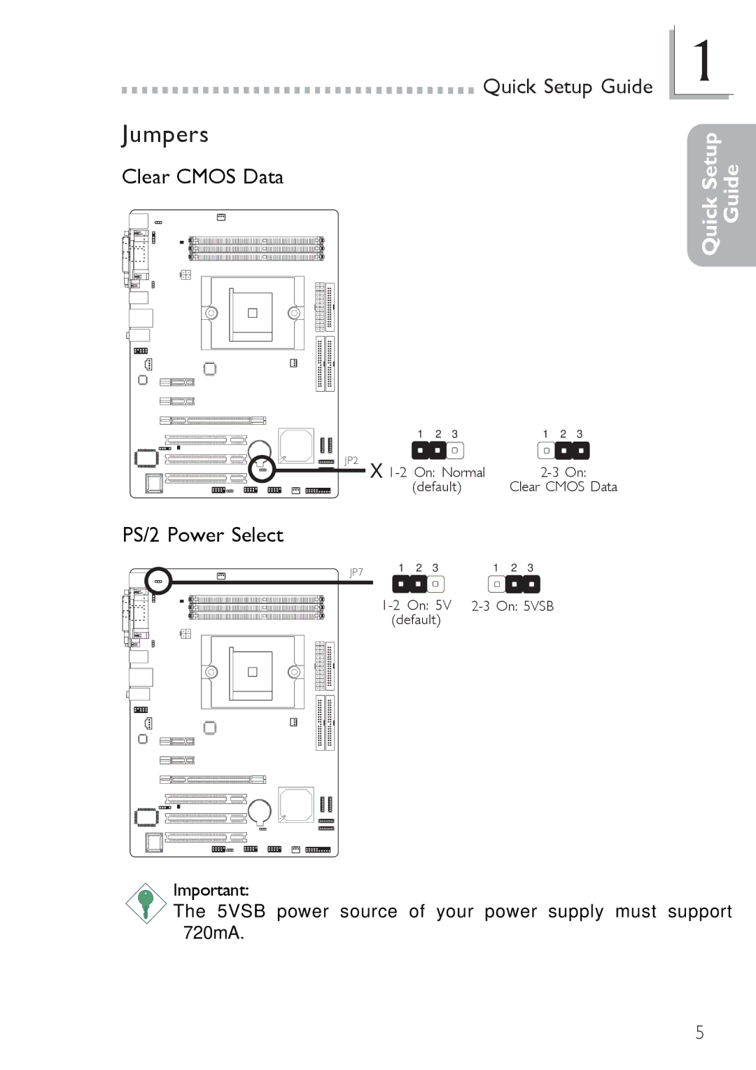 Infinity nF4X user manual Clear Cmos Data, PS/2 Power Select 