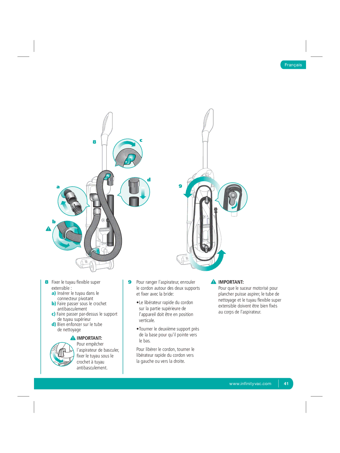 Infinity NV22Q manual Français 