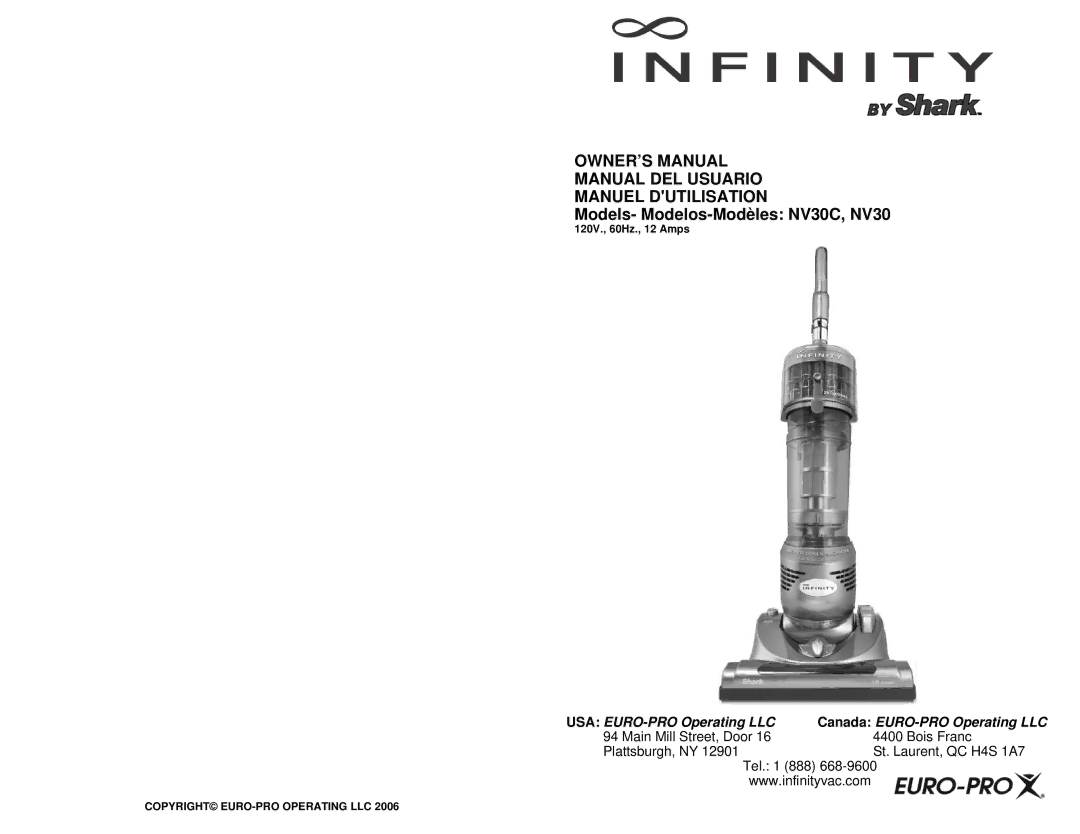 Infinity NV30C owner manual Manual DEL Usuario Manuel Dutilisation 