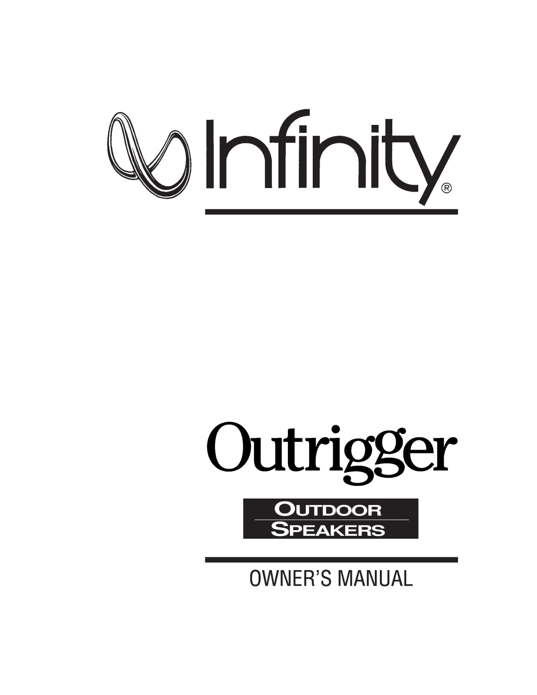 Infinity OUTDOOR SPEAKERS owner manual Outdoor Speakers 