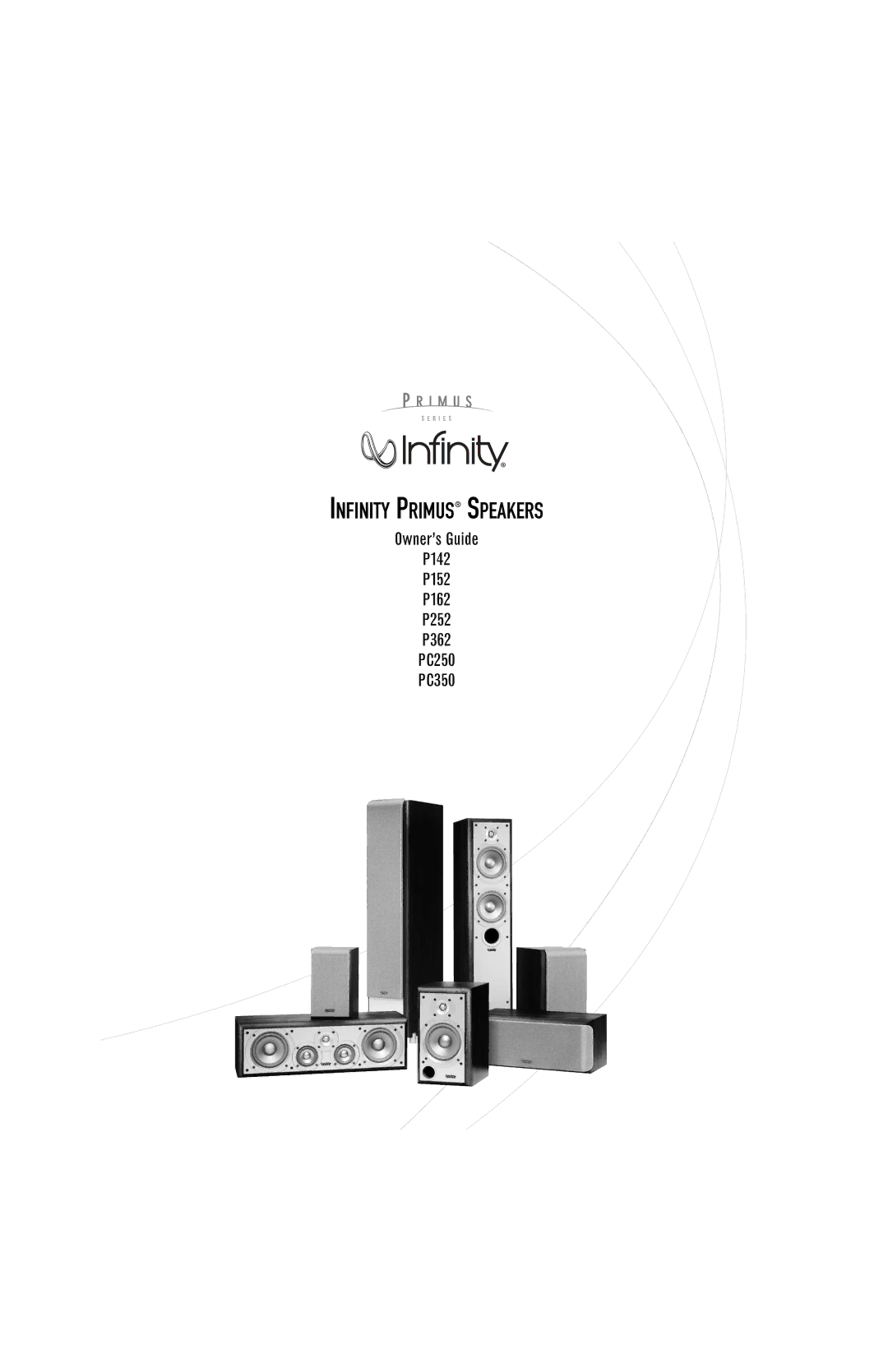 Infinity P362, PC250, PC350, P142, P162, P252, P152 manual Infinity Primus Speakers 