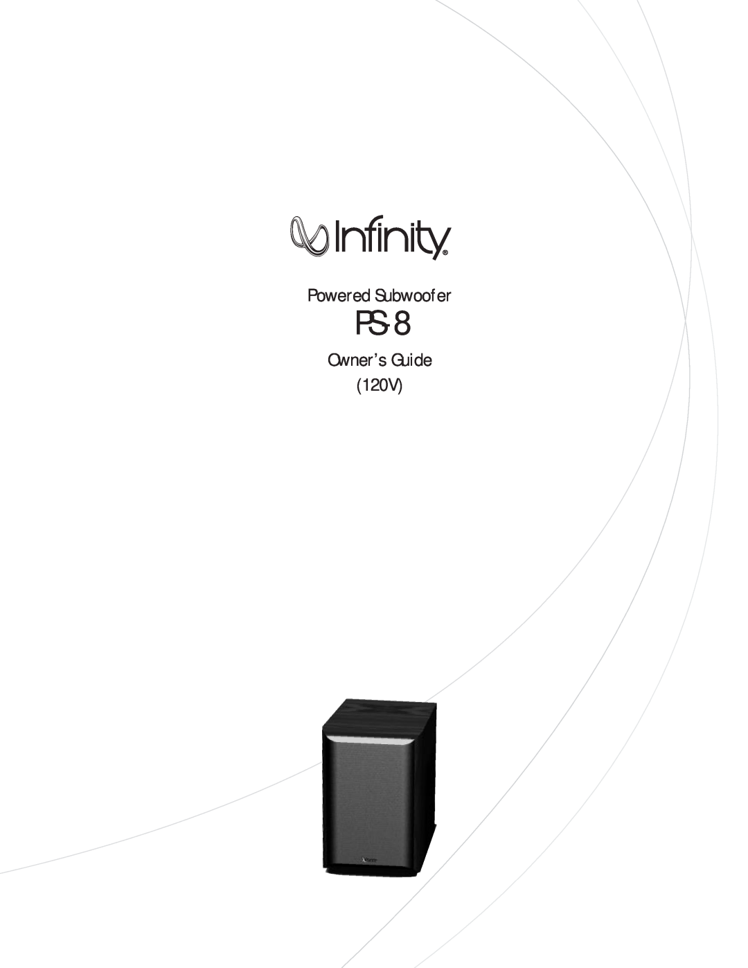 Infinity PS-8 manual Powered Subwoofer, Owner’s Guide 