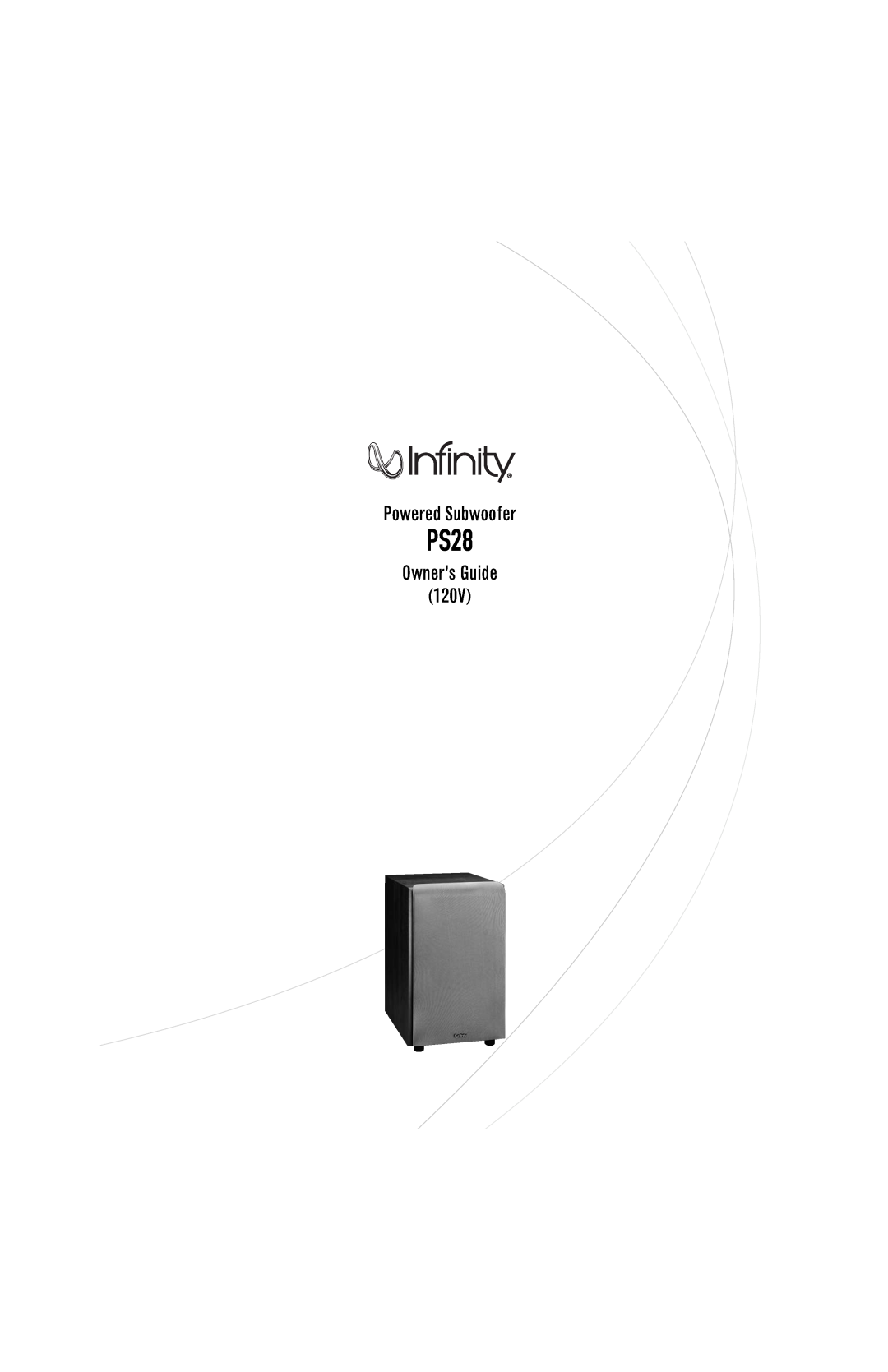 Infinity PS28 manual Powered Subwoofer, Owner’s Guide 