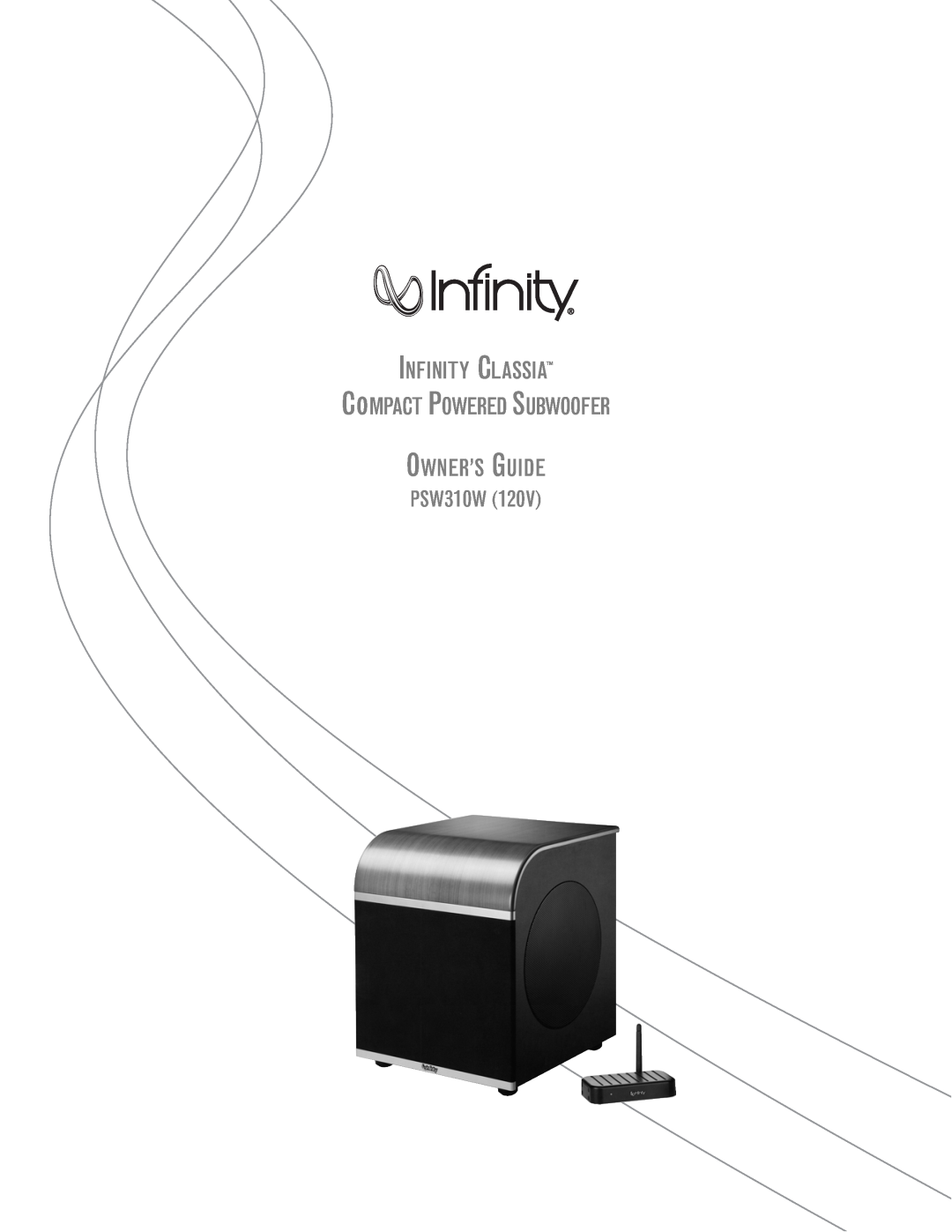 Infinity PSW310W manual INFINITY CLASSIA CoMPACT POWERED SUBWOOFER, Owner’S Guide 