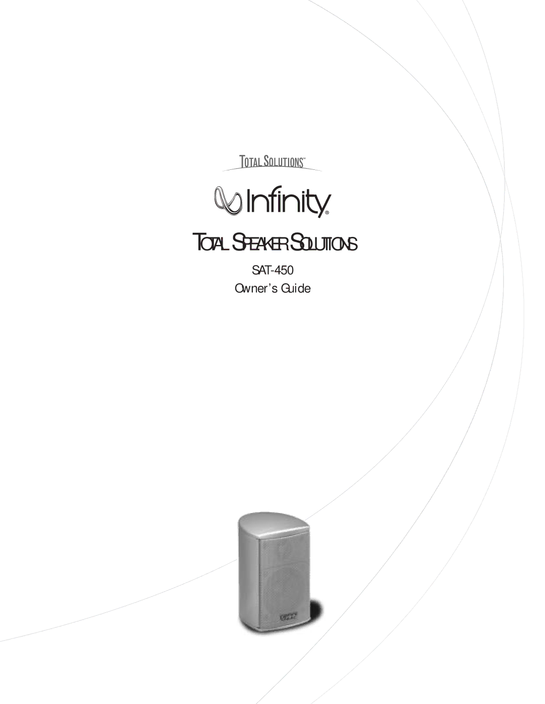 Infinity SAT-450 OM manual Total Speaker Solutions 