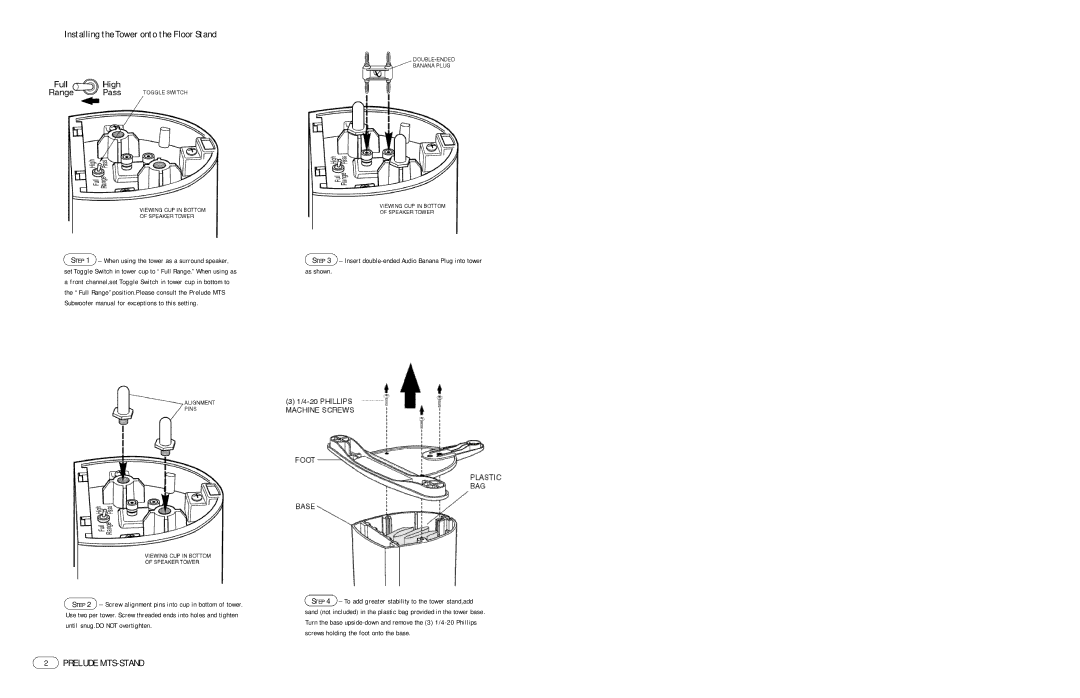 Infinity Softworks manual Prelude MTS-STAND 
