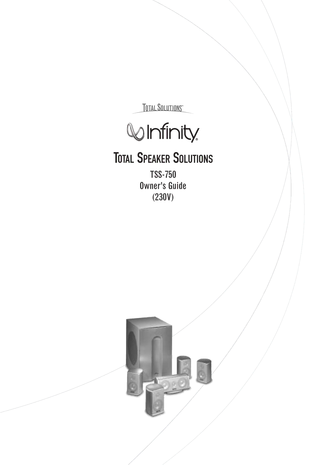 Infinity TOTAL SPEAKER SOLUTIONS, TSS-750 manual Total Speaker Solutions 