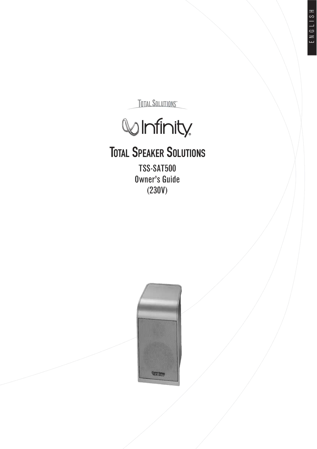 Infinity TSS-SAT500 manual Total Speaker Solutions 