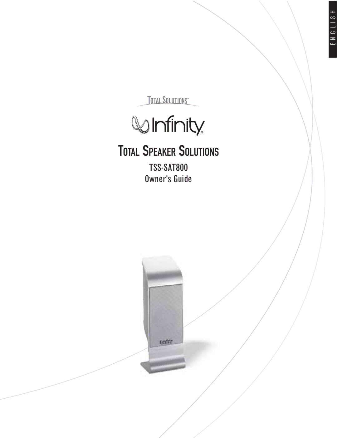 Infinity TSS-SAT800 manual Total Speaker Solutions 