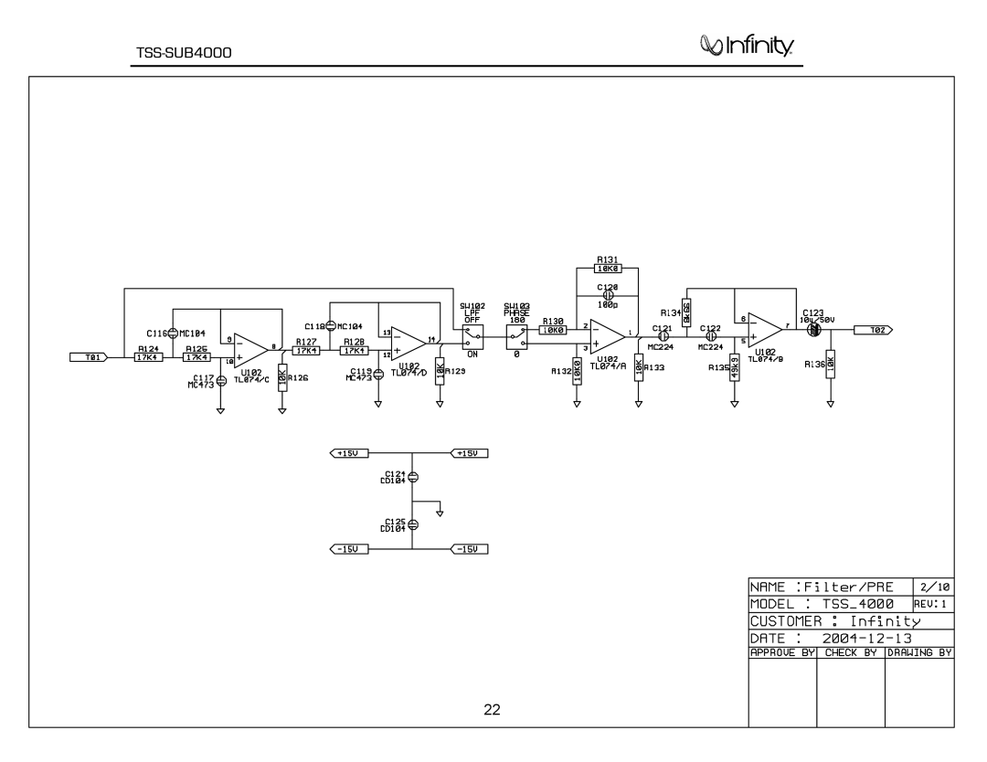 Infinity TSS-SUB4000 service manual 