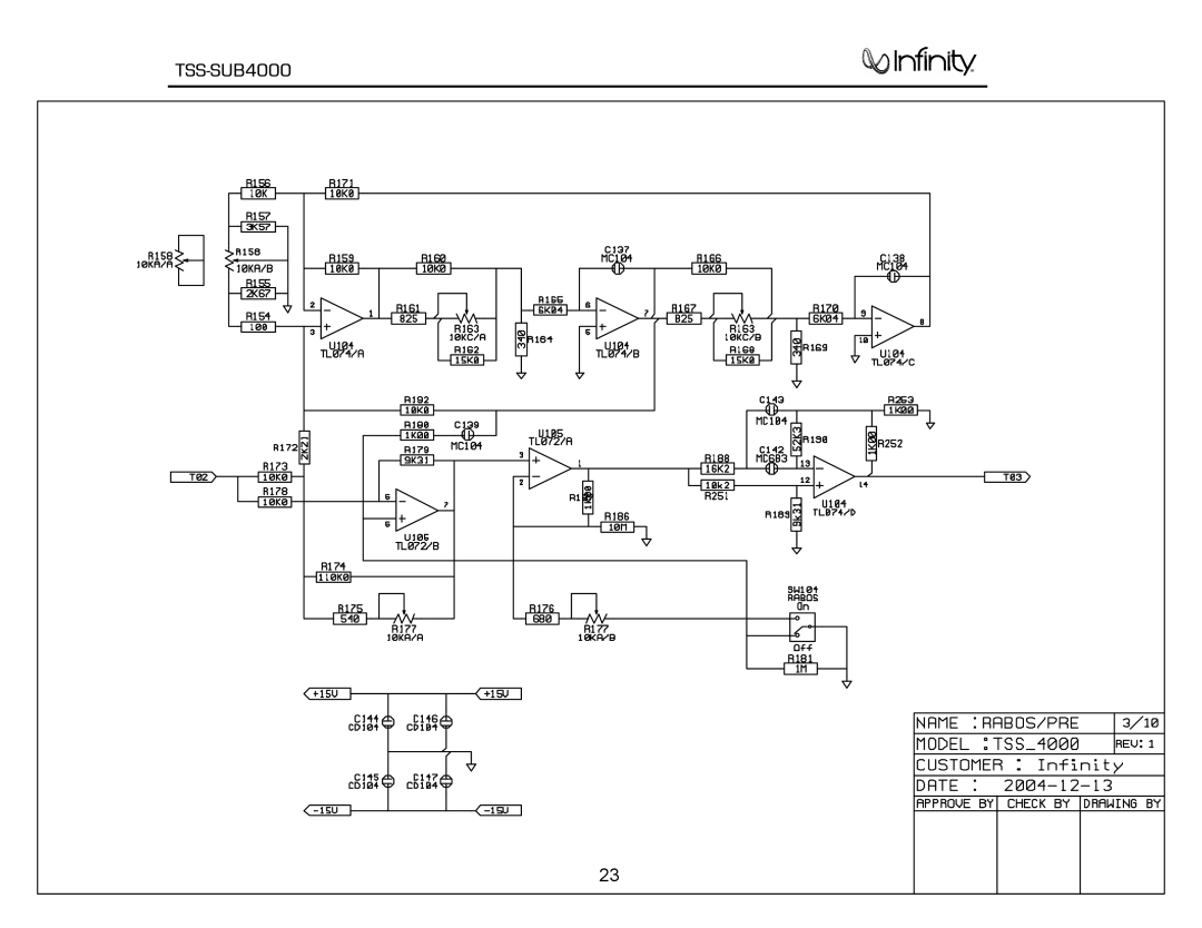 Infinity TSS-SUB4000 service manual 