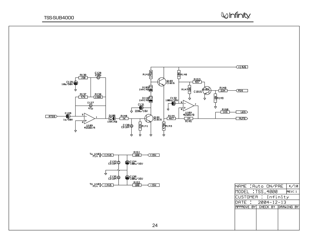 Infinity TSS-SUB4000 service manual 