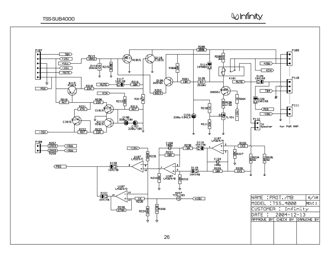 Infinity TSS-SUB4000 service manual 