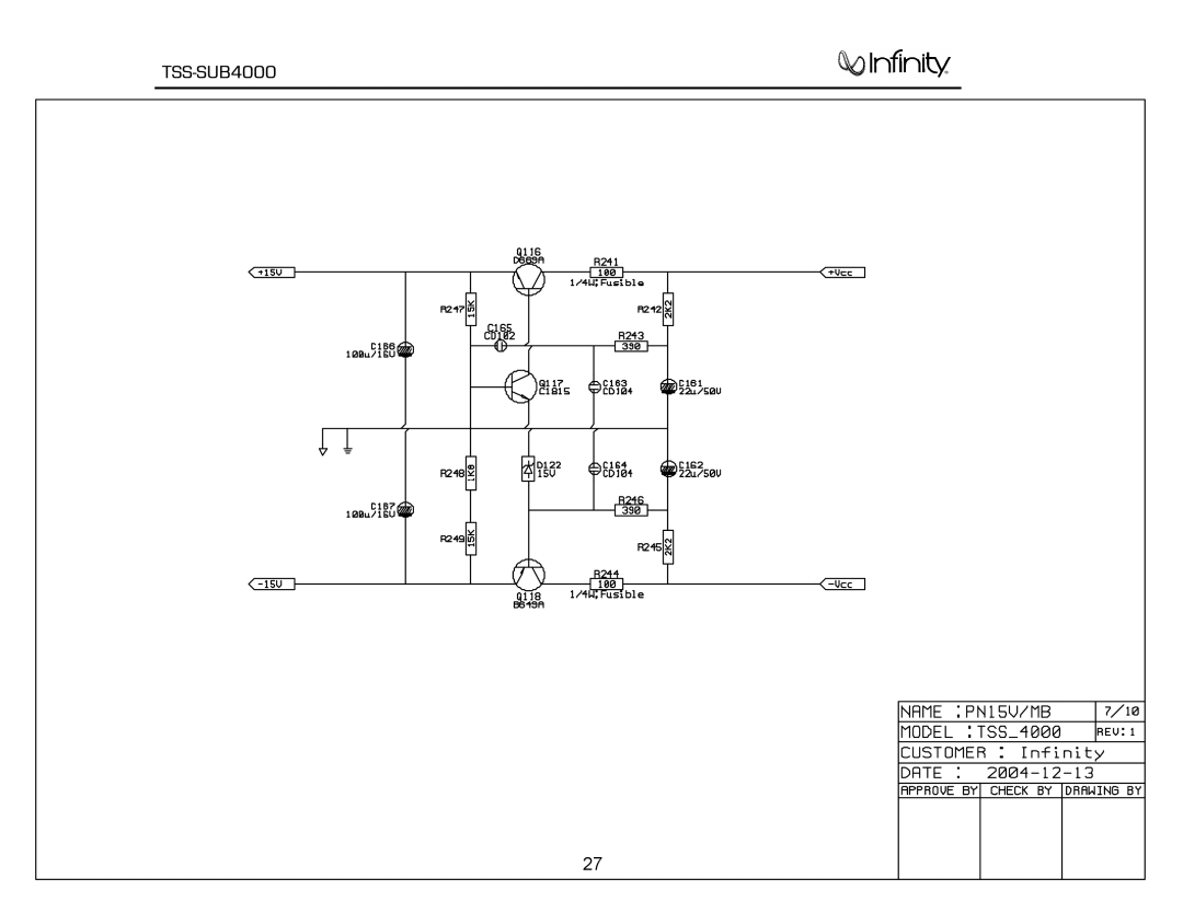 Infinity TSS-SUB4000 service manual 