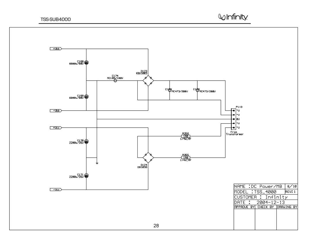 Infinity TSS-SUB4000 service manual 