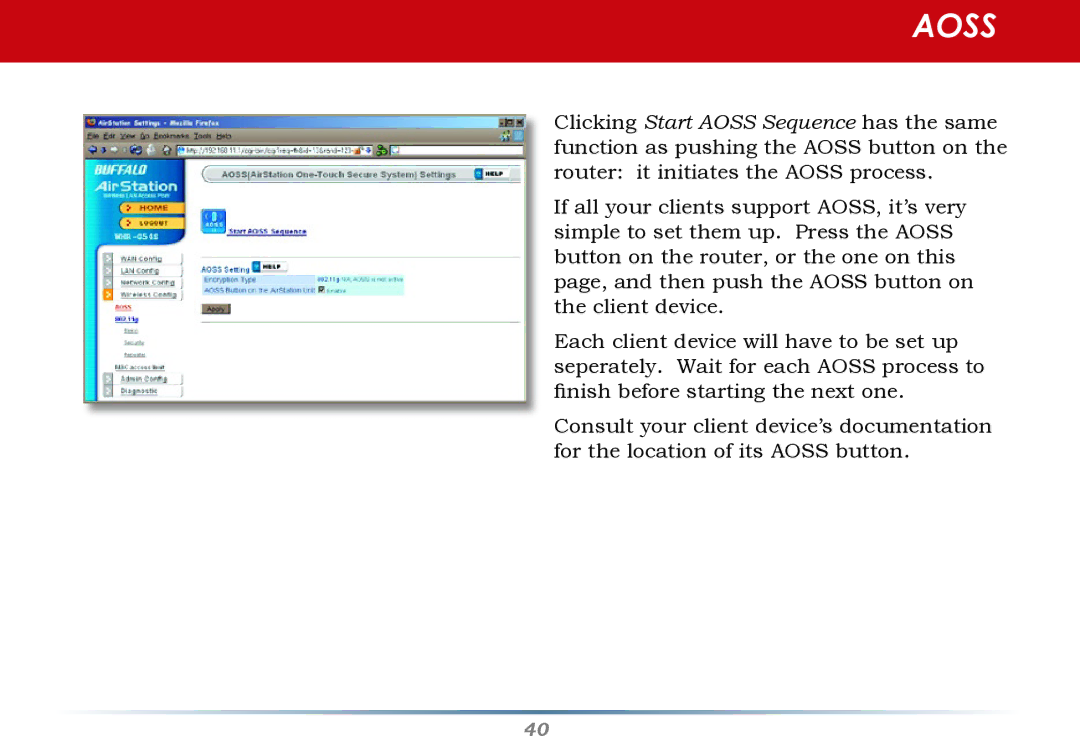 Infinity WZR-G300N user manual Aoss 