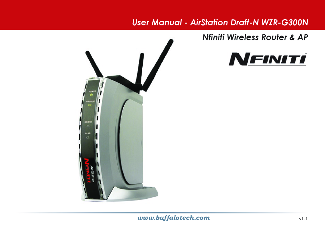 Infinity user manual User Manual - AirStation Draft-N WZR-G300N, Nfiniti Wireless Router & AP 