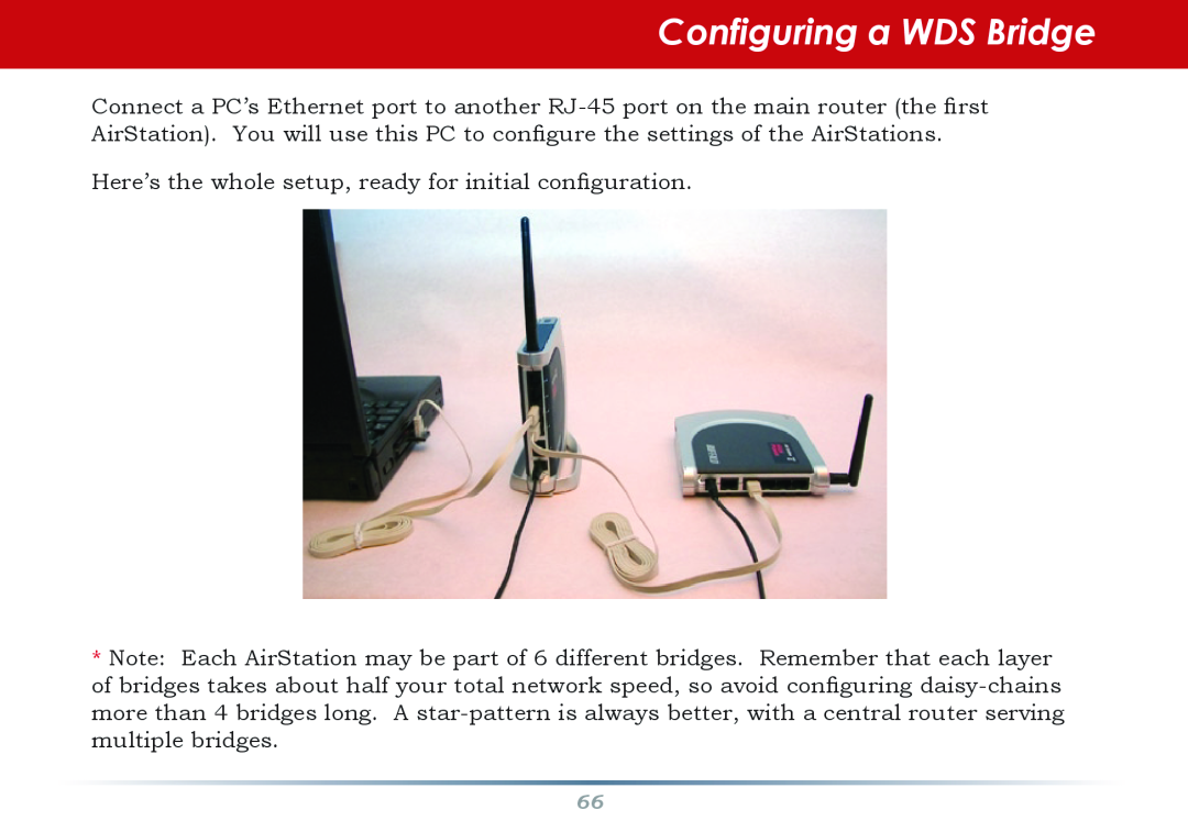 Infinity WZR-G300N user manual Configuring a WDS Bridge, Here’s the whole setup, ready for initial configuration 