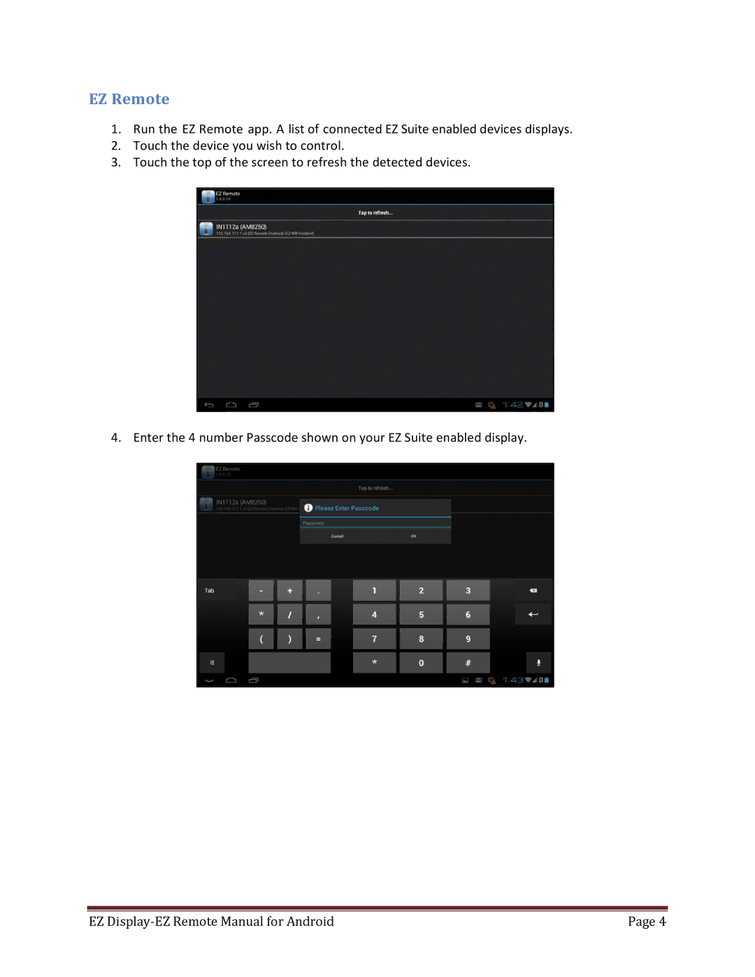 InFocus 009-1455-00 manual EZ Remote 