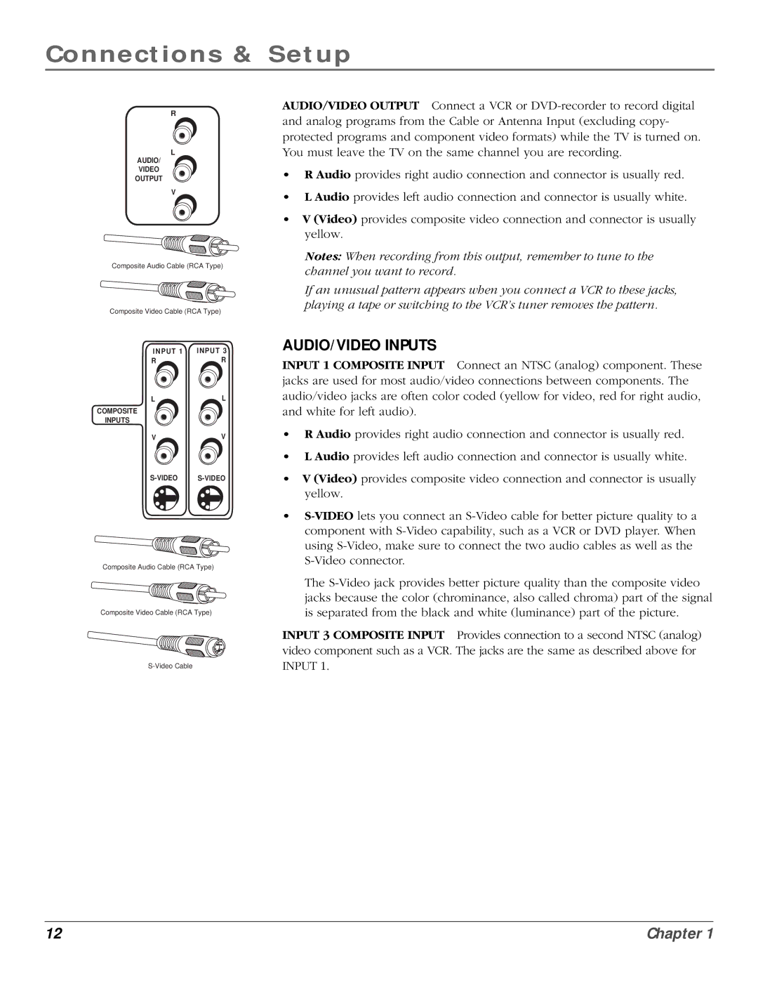 InFocus 61md10, 50md10 manual AUDIO/VIDEO Inputs 