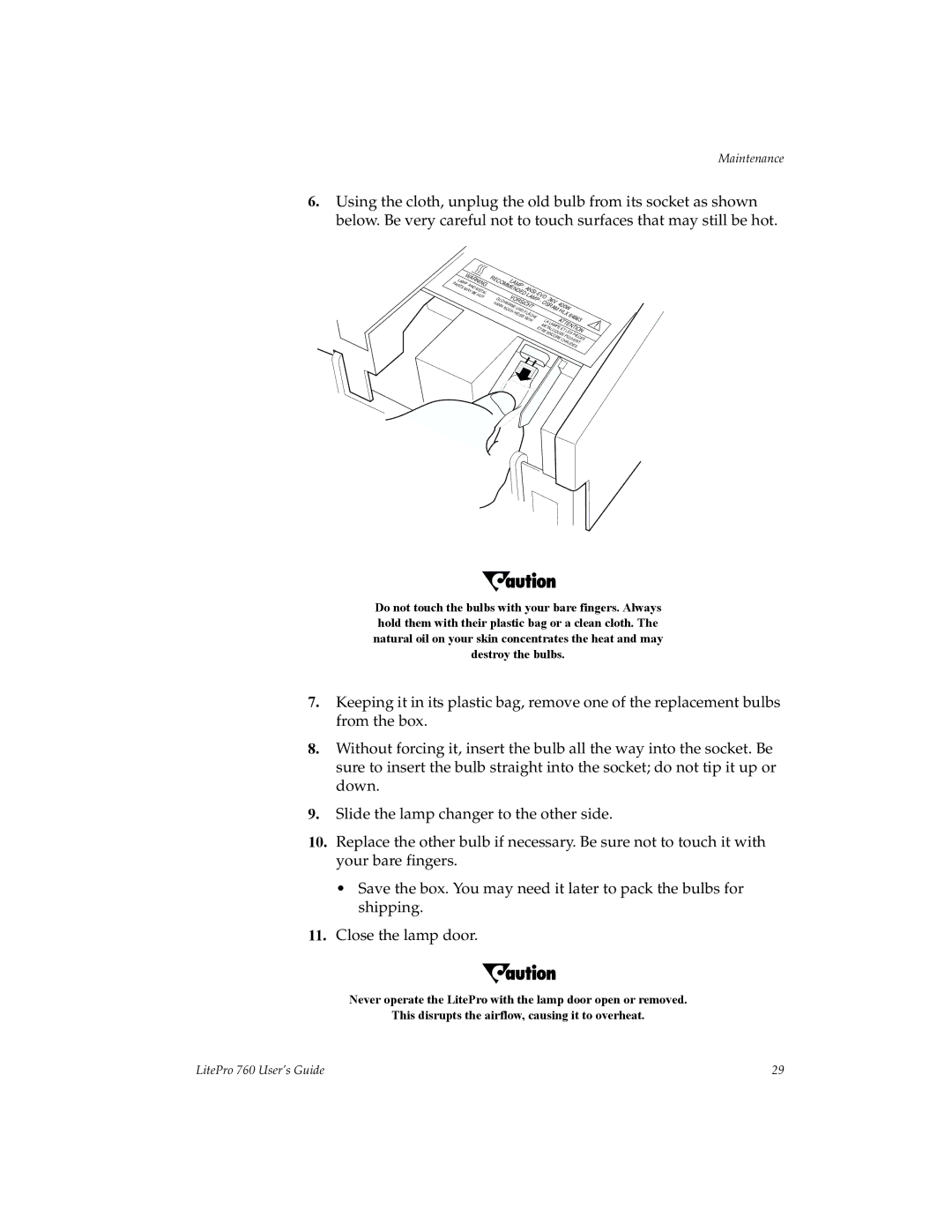 InFocus 760 manual Lamp 