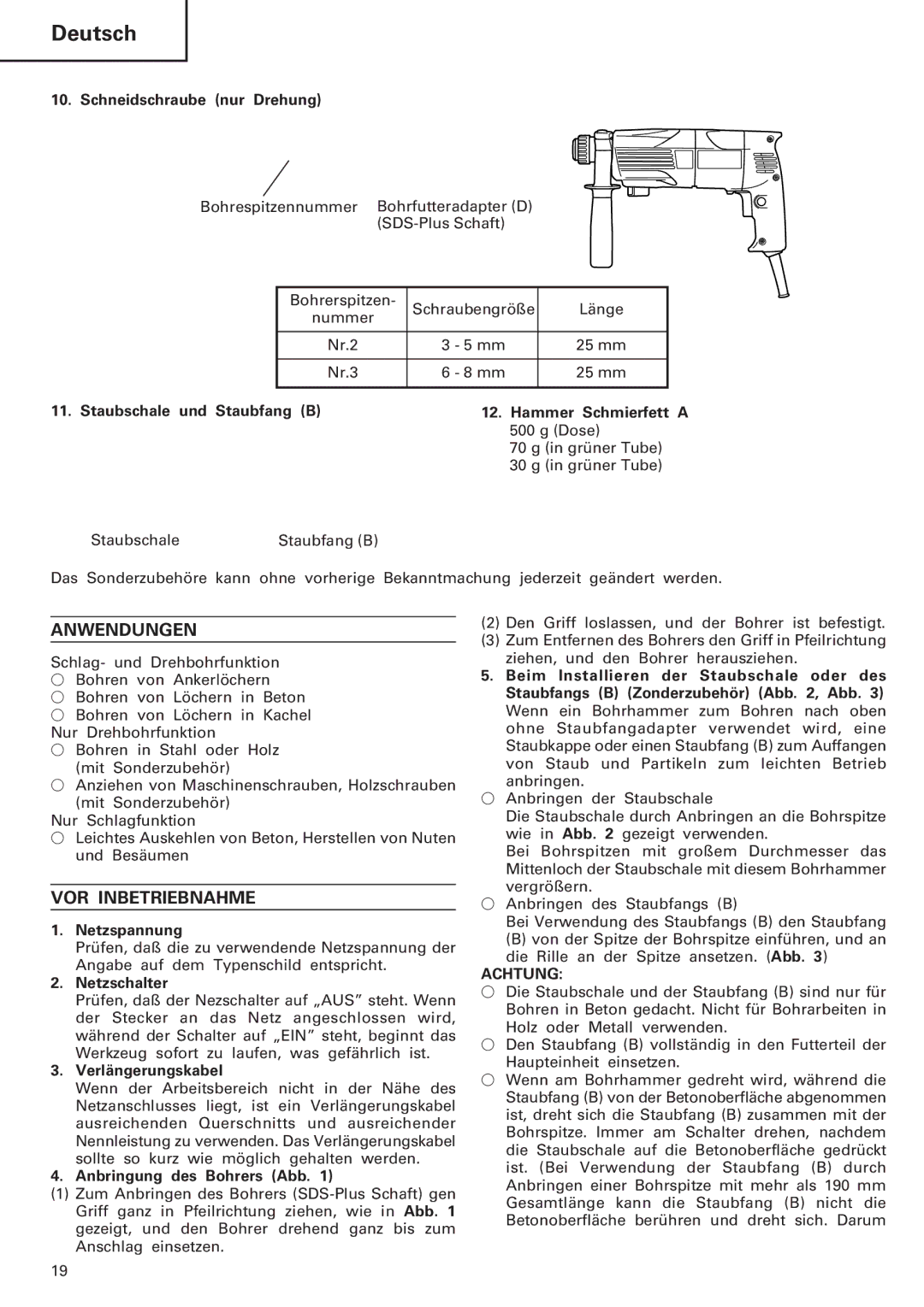 InFocus DH 24PC manual Anwendungen, VOR Inbetriebnahme, Achtung 