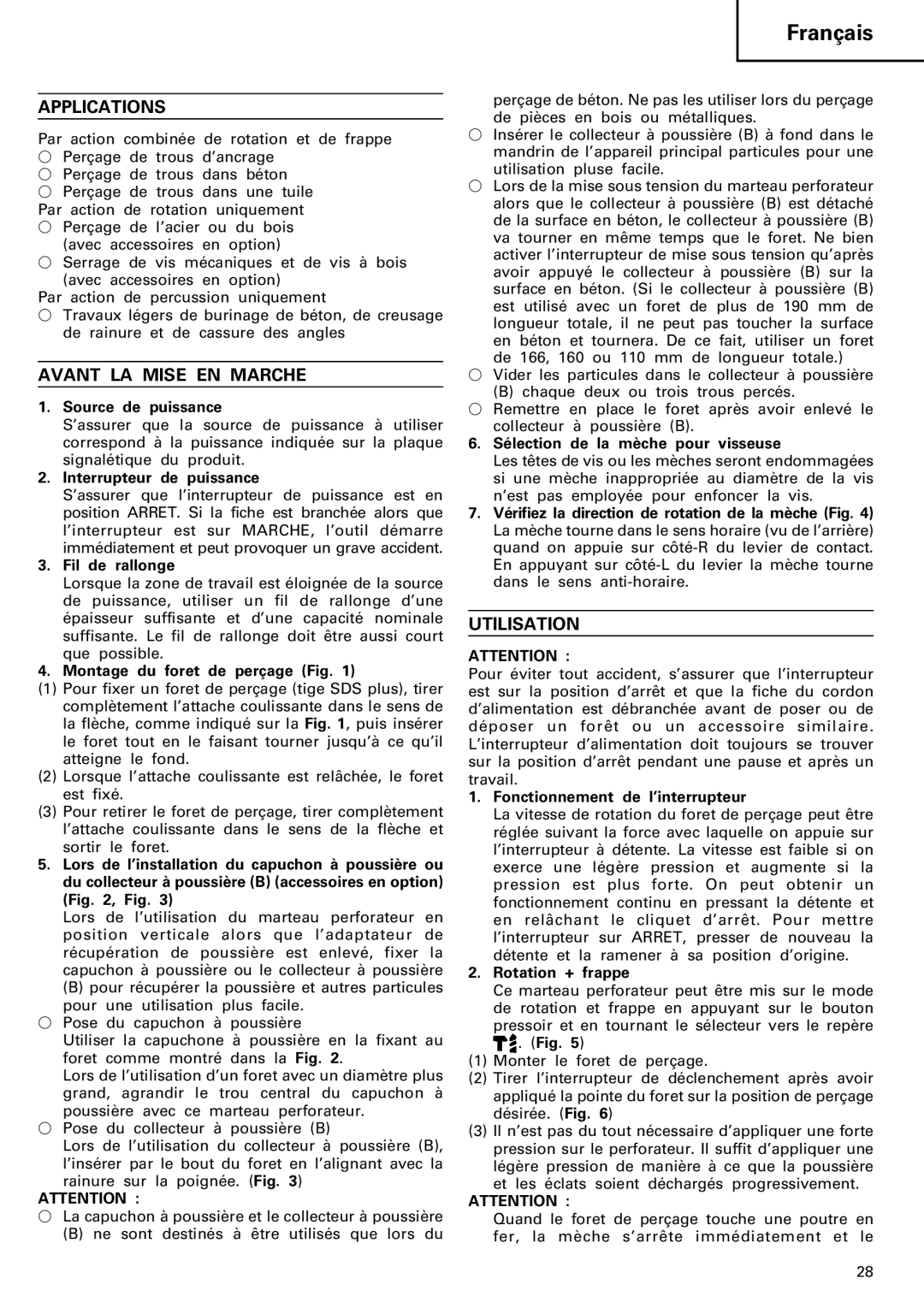 InFocus DH 24PC manual Avant LA Mise EN Marche, Utilisation 