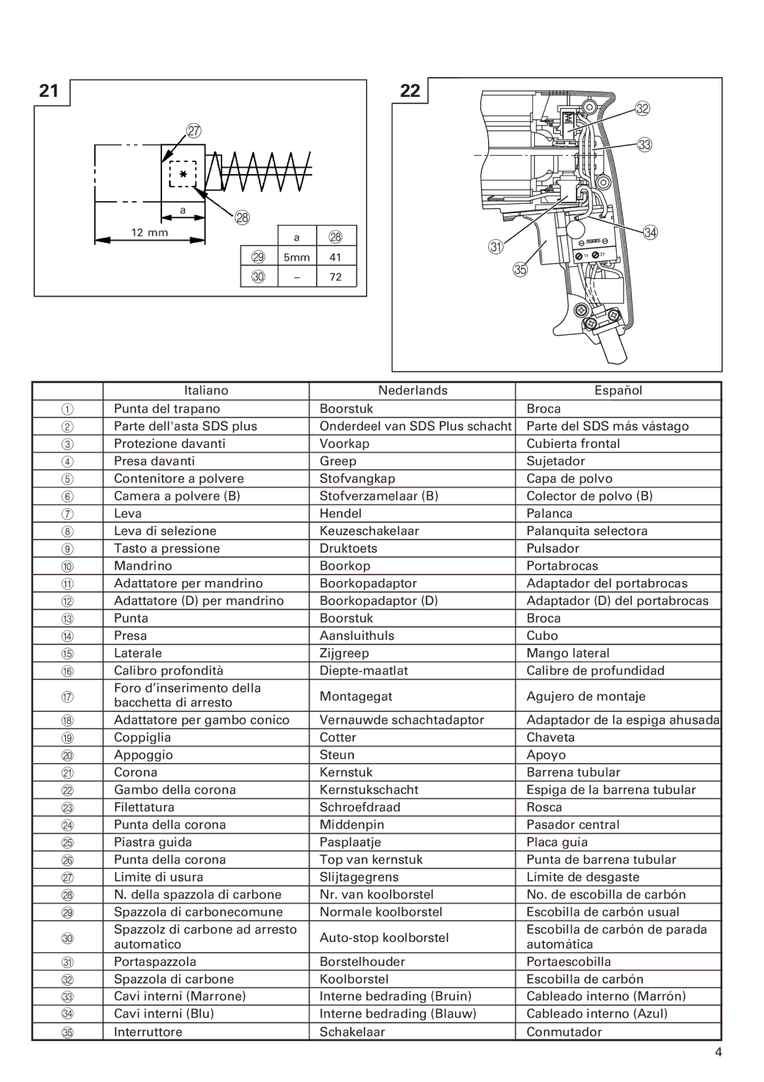 InFocus DH 24PC manual 12 mm 5mm 