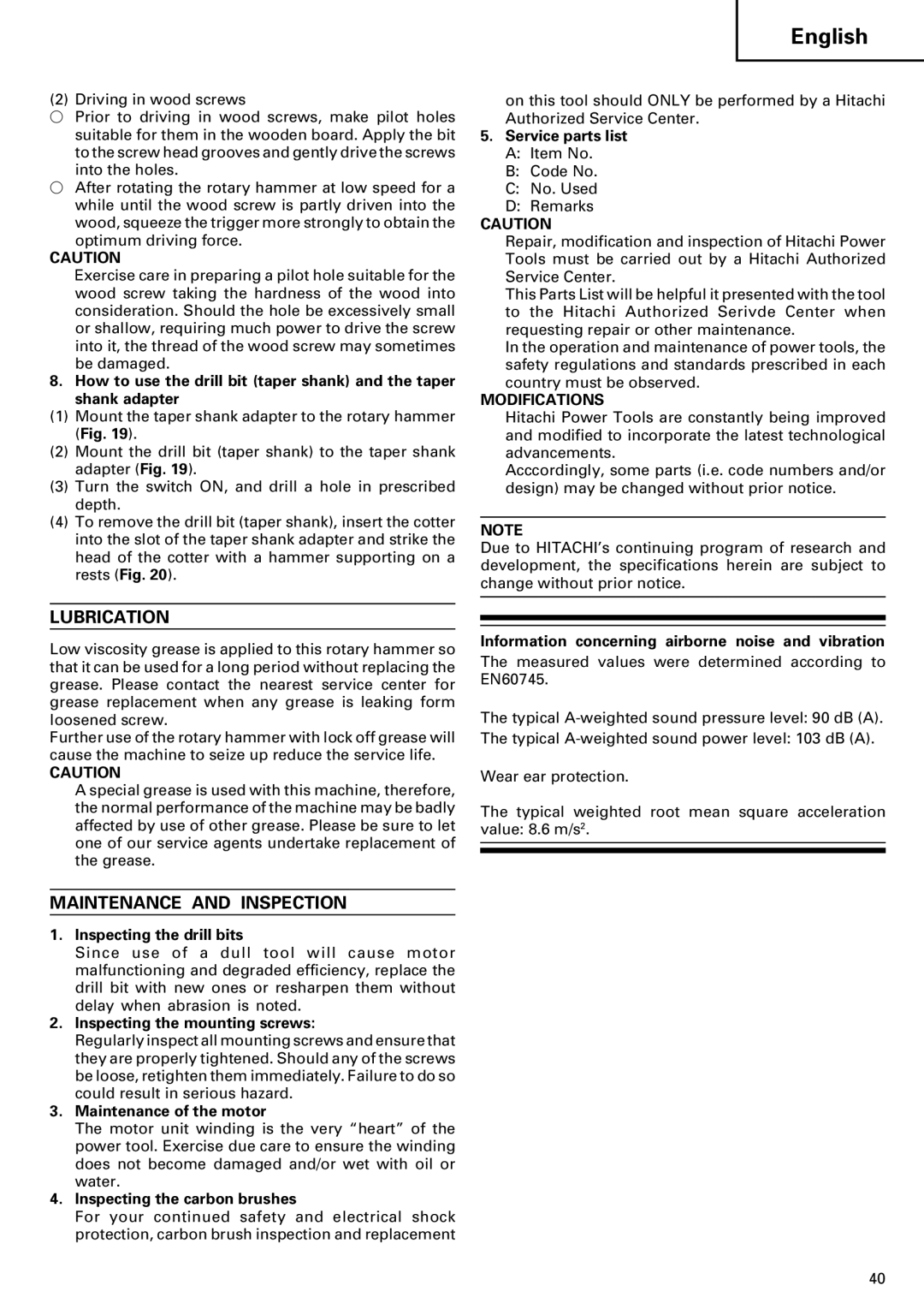 InFocus DH 24PD2 manual Lubrication, Maintenance and Inspection, Modifications 