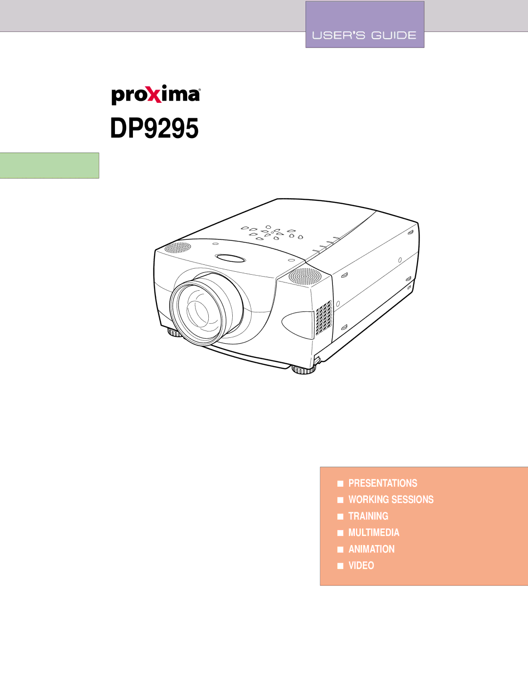 InFocus DP9295 manual 