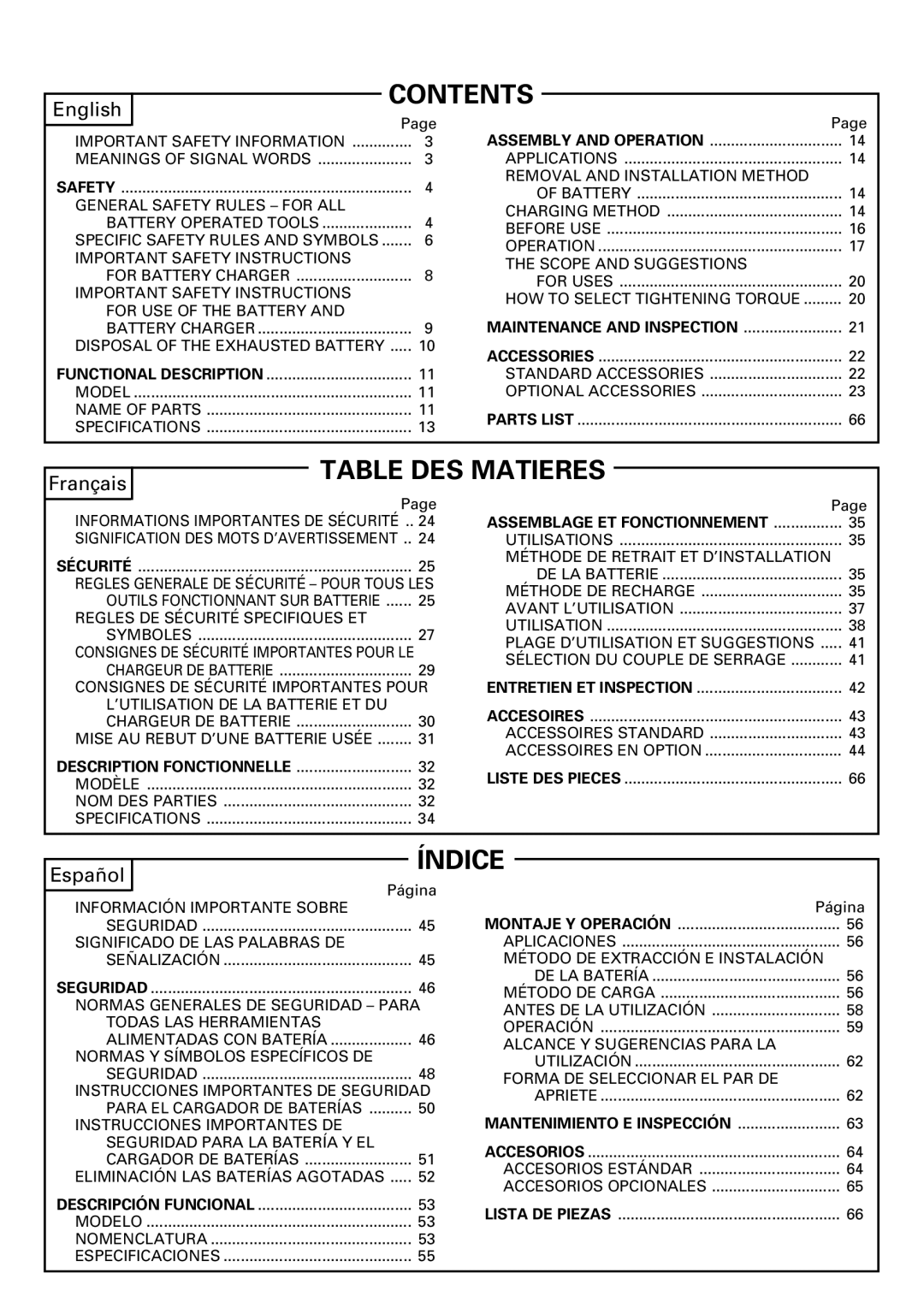 InFocus DS 14DVF instruction manual Contents, Índice 