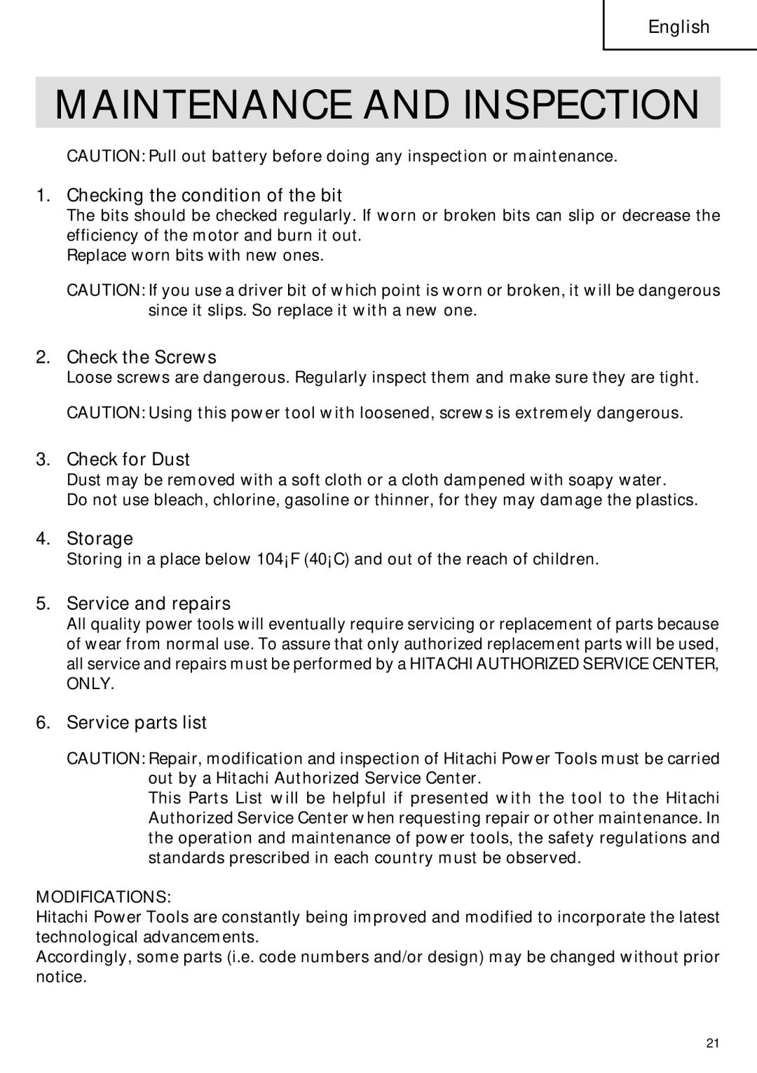 InFocus DS 14DVF instruction manual Maintenance and Inspection 