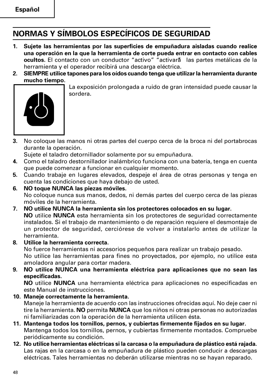 InFocus DS 14DVF instruction manual Normas Y Símbolos Específicos DE Seguridad, No toque Nunca las piezas móviles 