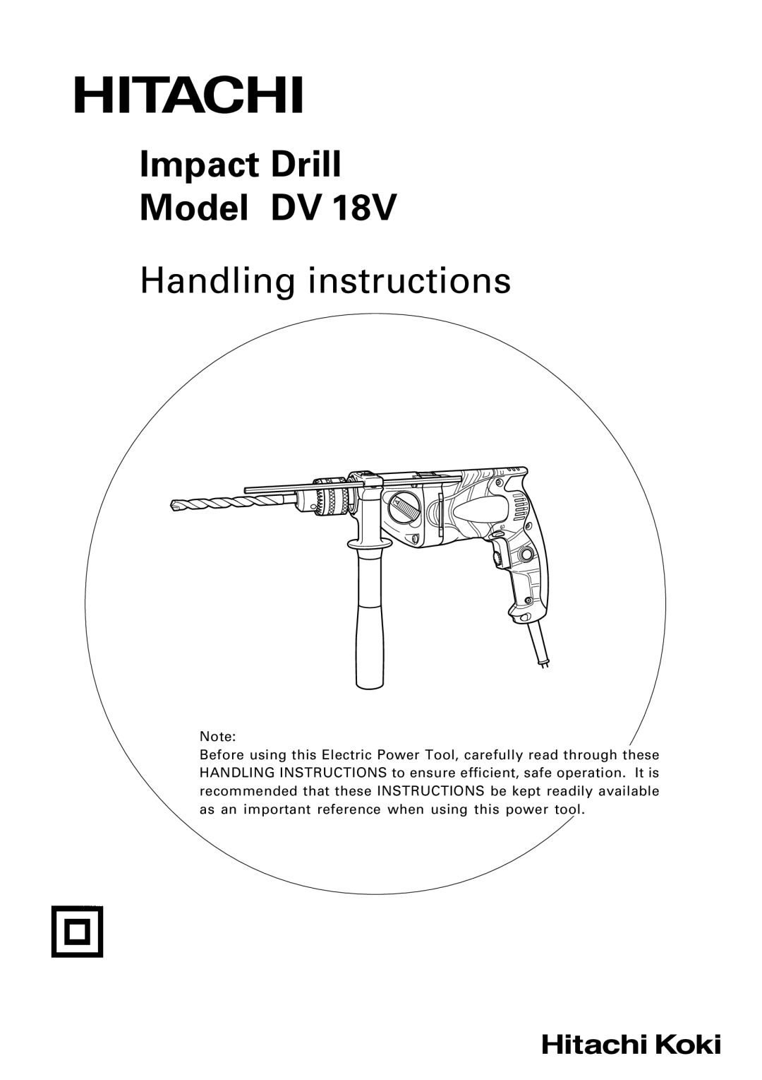 InFocus DV 18V manual Impact Drill Model DV 