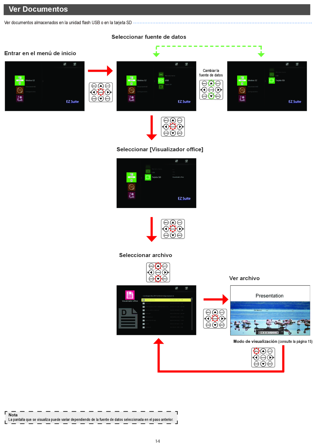 InFocus IN1146 manual Ver Documentos 