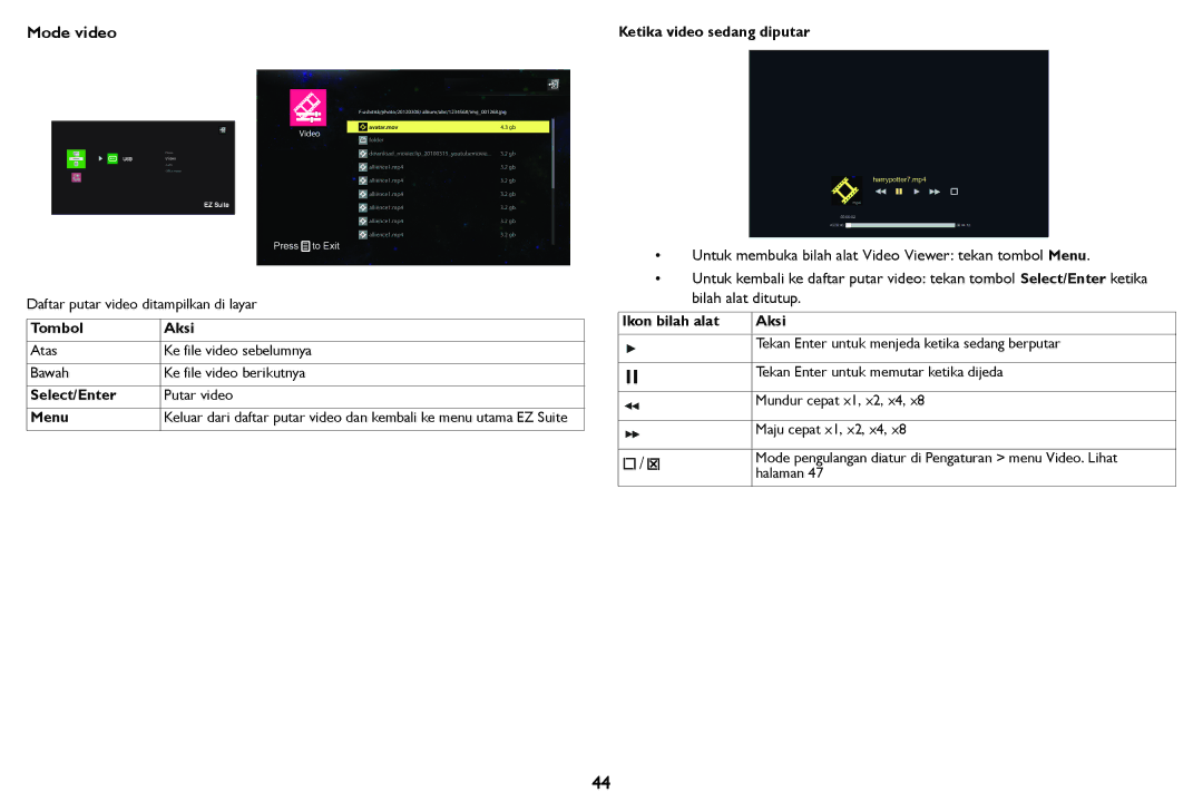 InFocus IN126STa, IN124STa manual Mode video 