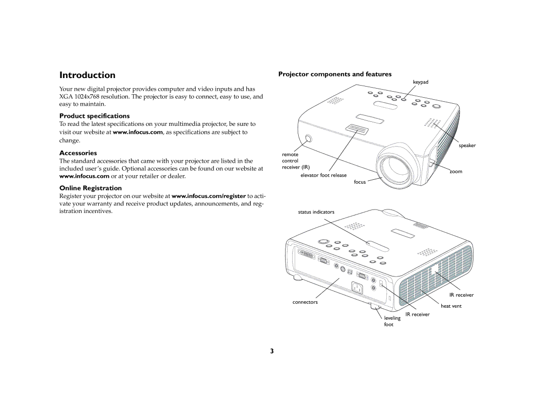 InFocus IN32, IN34, IN36 manual Introduction 