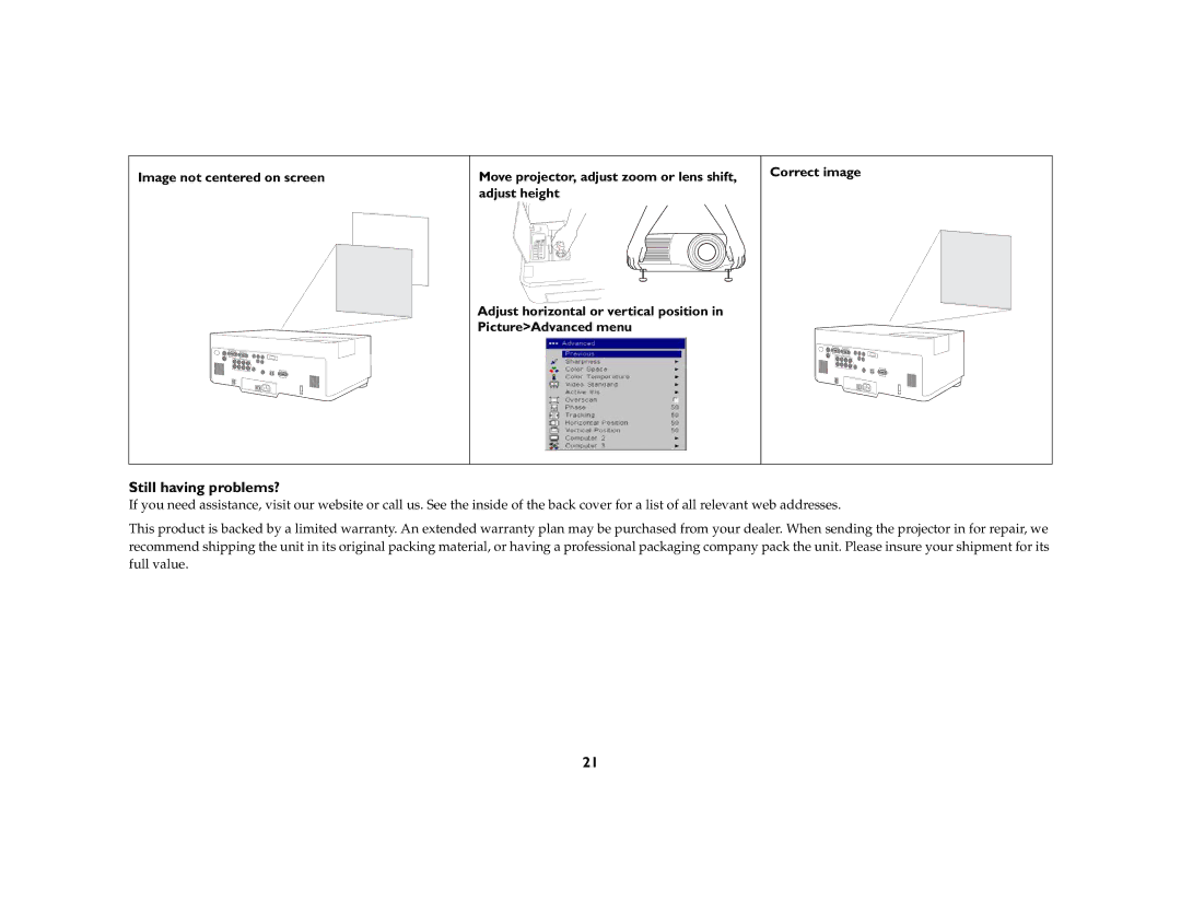 InFocus IN5106, IN5104, IN5102 manual Still having problems? 