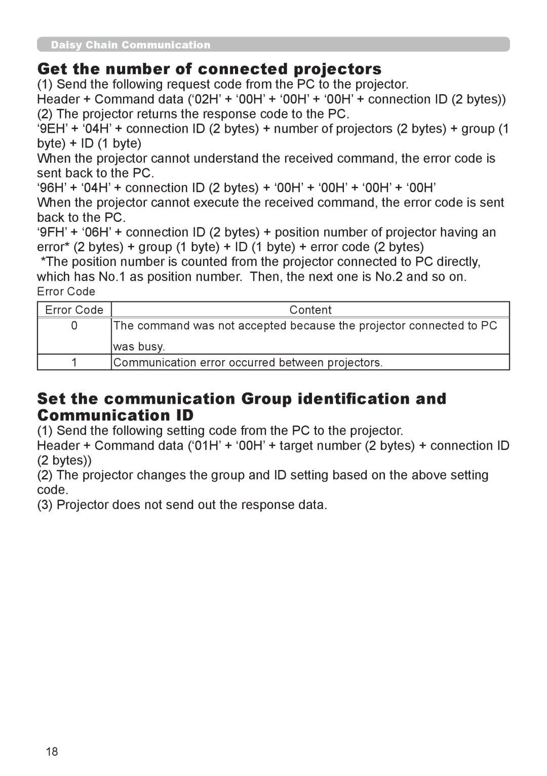 InFocus IN5544C, IN5542C user manual Get the number of connected projectors 