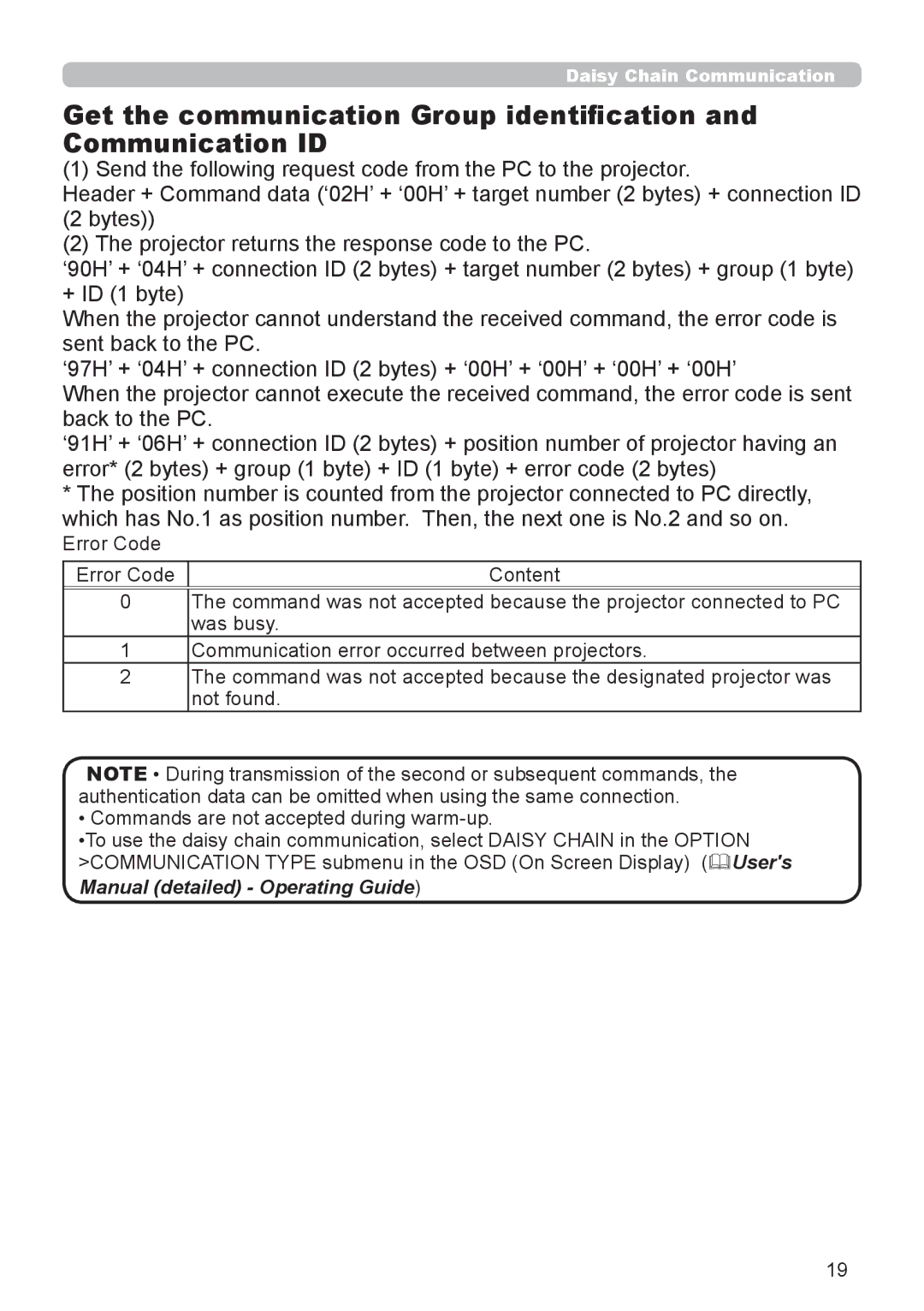 InFocus IN5542C, IN5544C user manual Manual detailed Operating Guide 