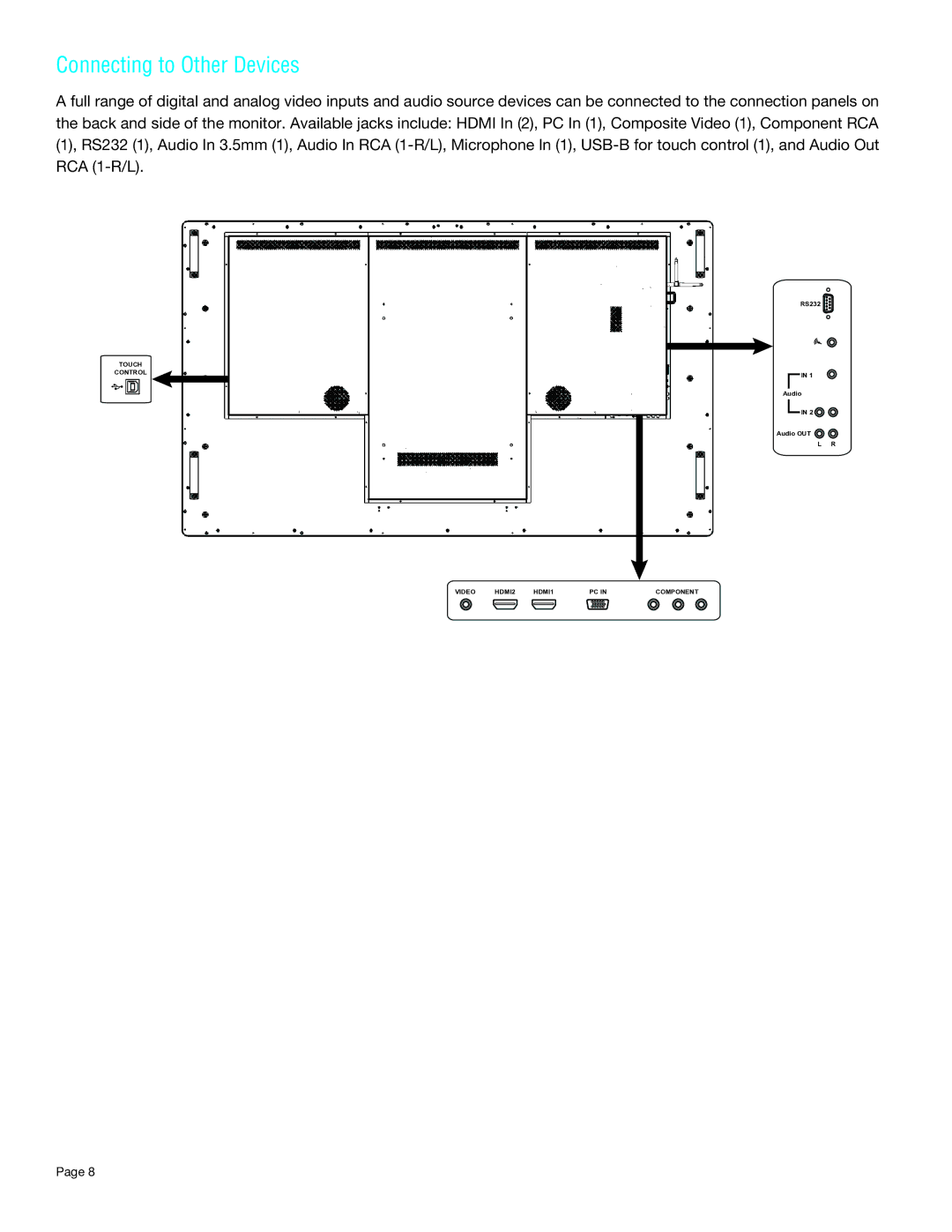 InFocus INF7001A manual Connecting to Other Devices 