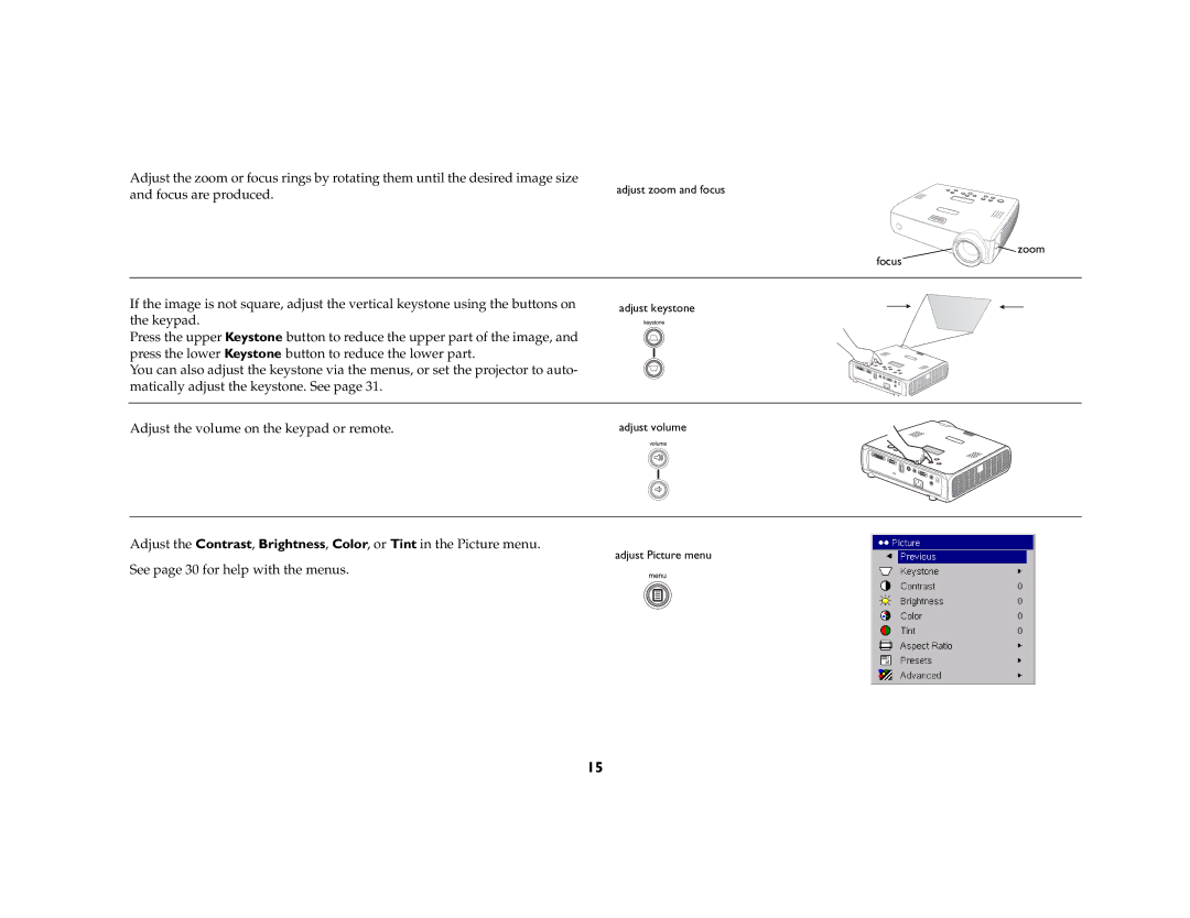 InFocus LP 600 manual Adjust volume 