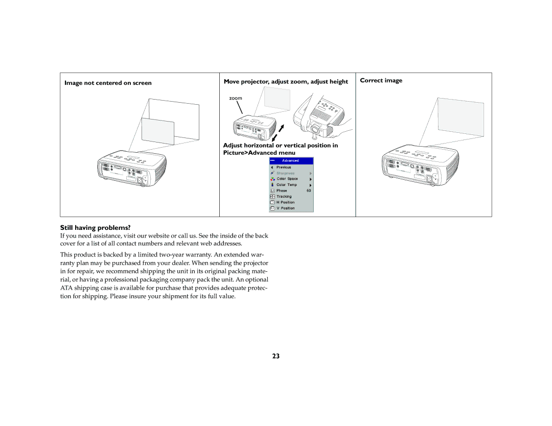 InFocus LP 640 manual Still having problems? 