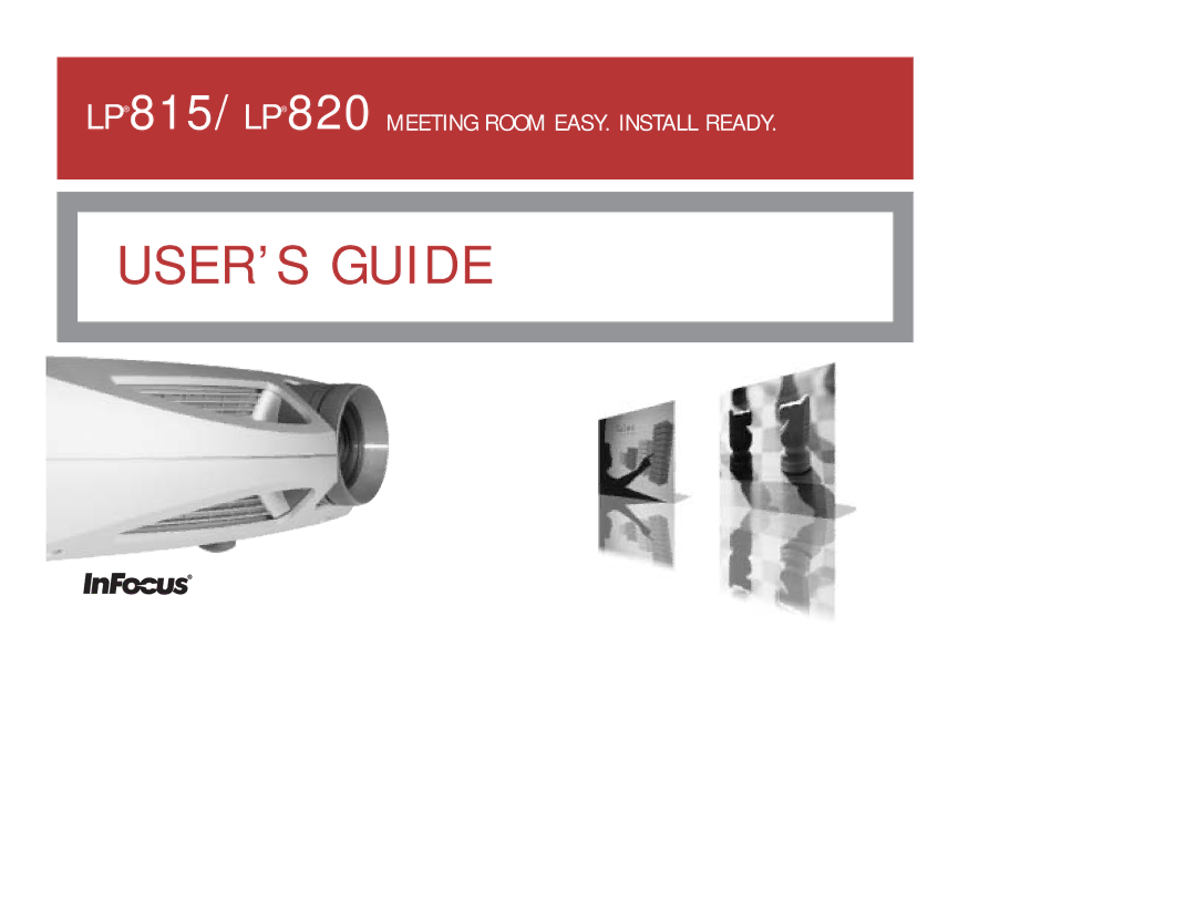 InFocus LP 815, LP 820 manual USER’S Guide 