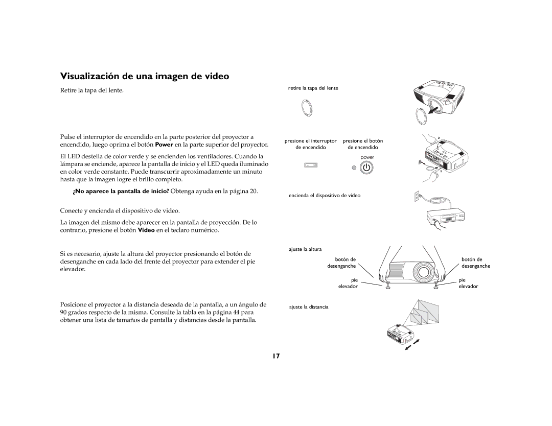 InFocus LP 860, LP 850, LP 840 manual Visualización de una imagen de video 