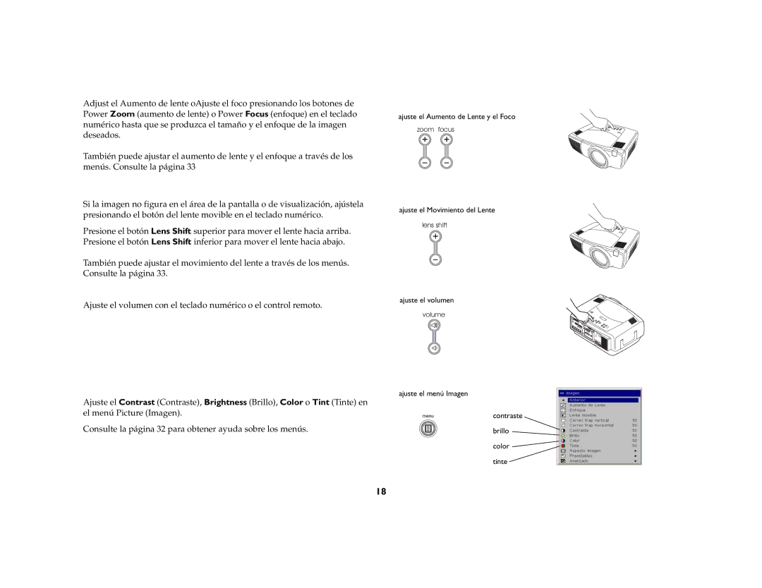 InFocus LP 840, LP 850, LP 860 manual Ajuste el volumen 