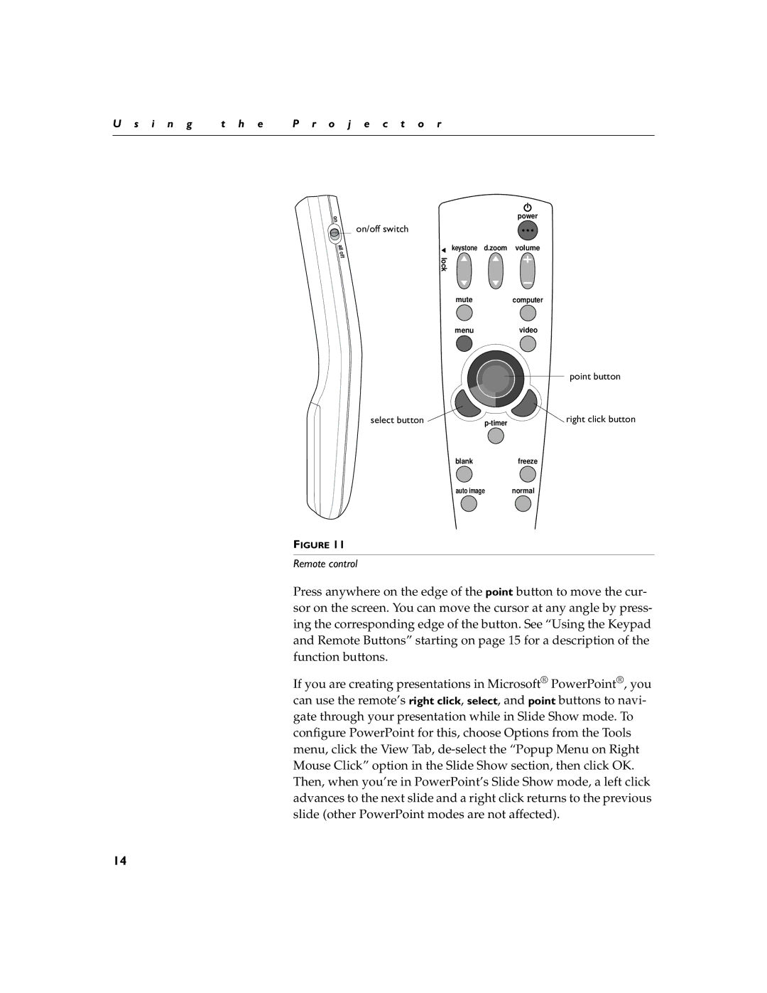 InFocus LP260 manual Remote control 